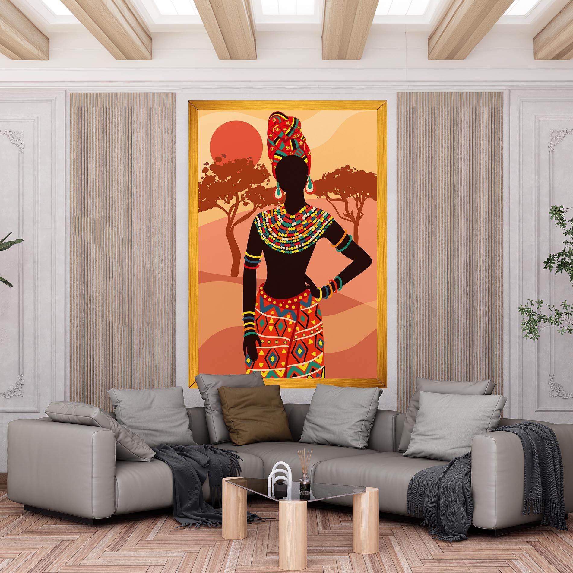 Leinwandbild Ethnic African Color mockup 6