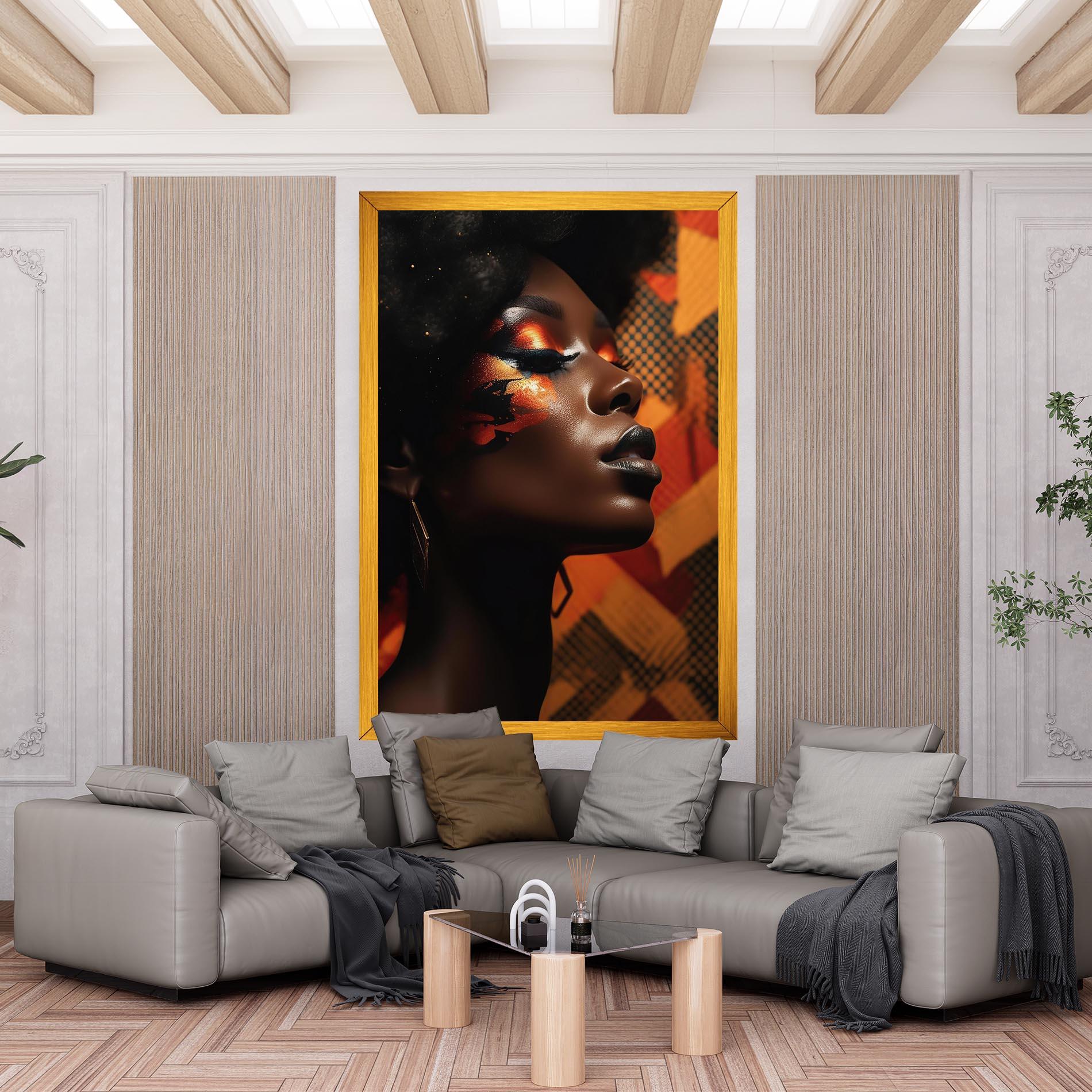 Leinwandbild Orange Makeup Woman mockup 6