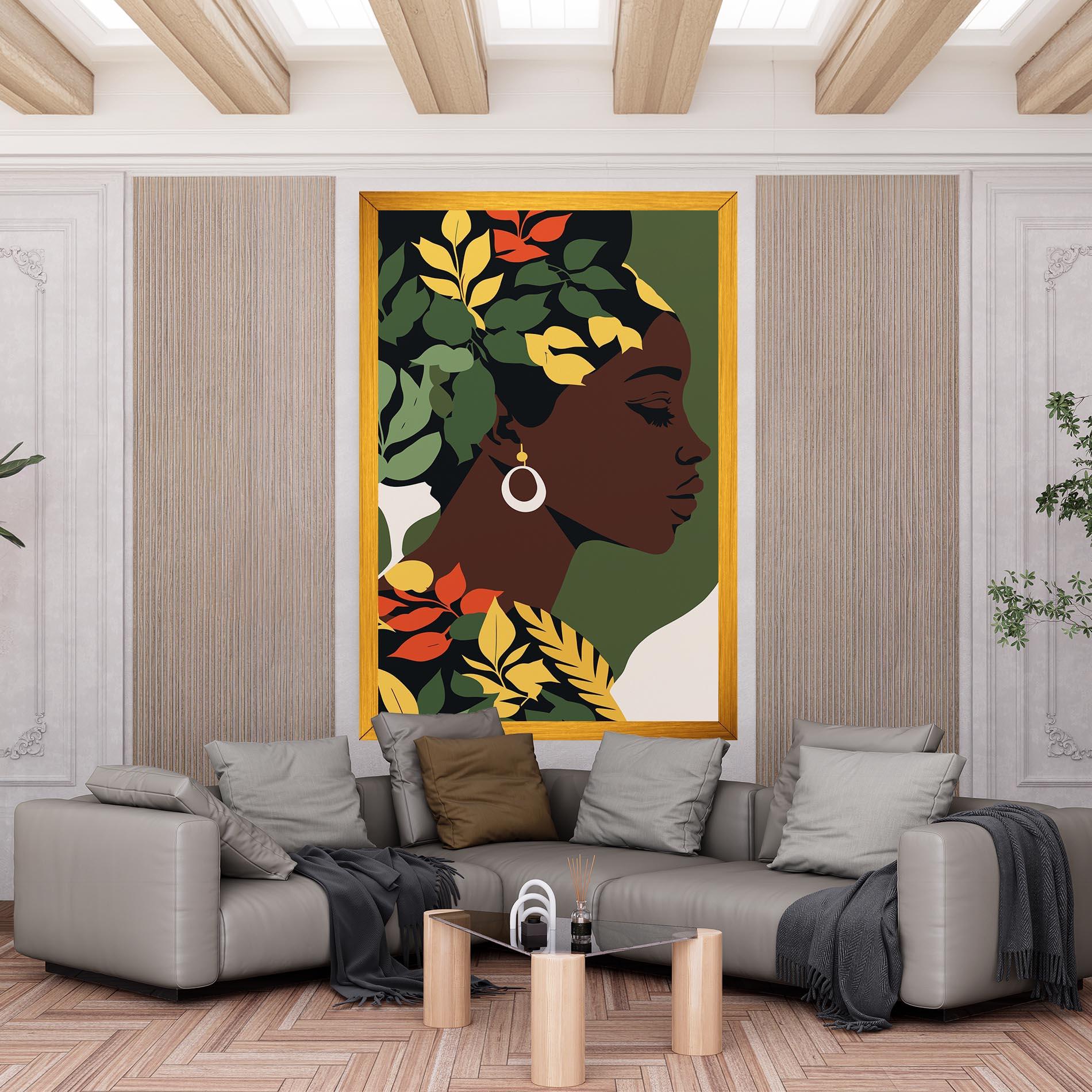 Leinwandbild Yellow Leaf Africa mockup 6