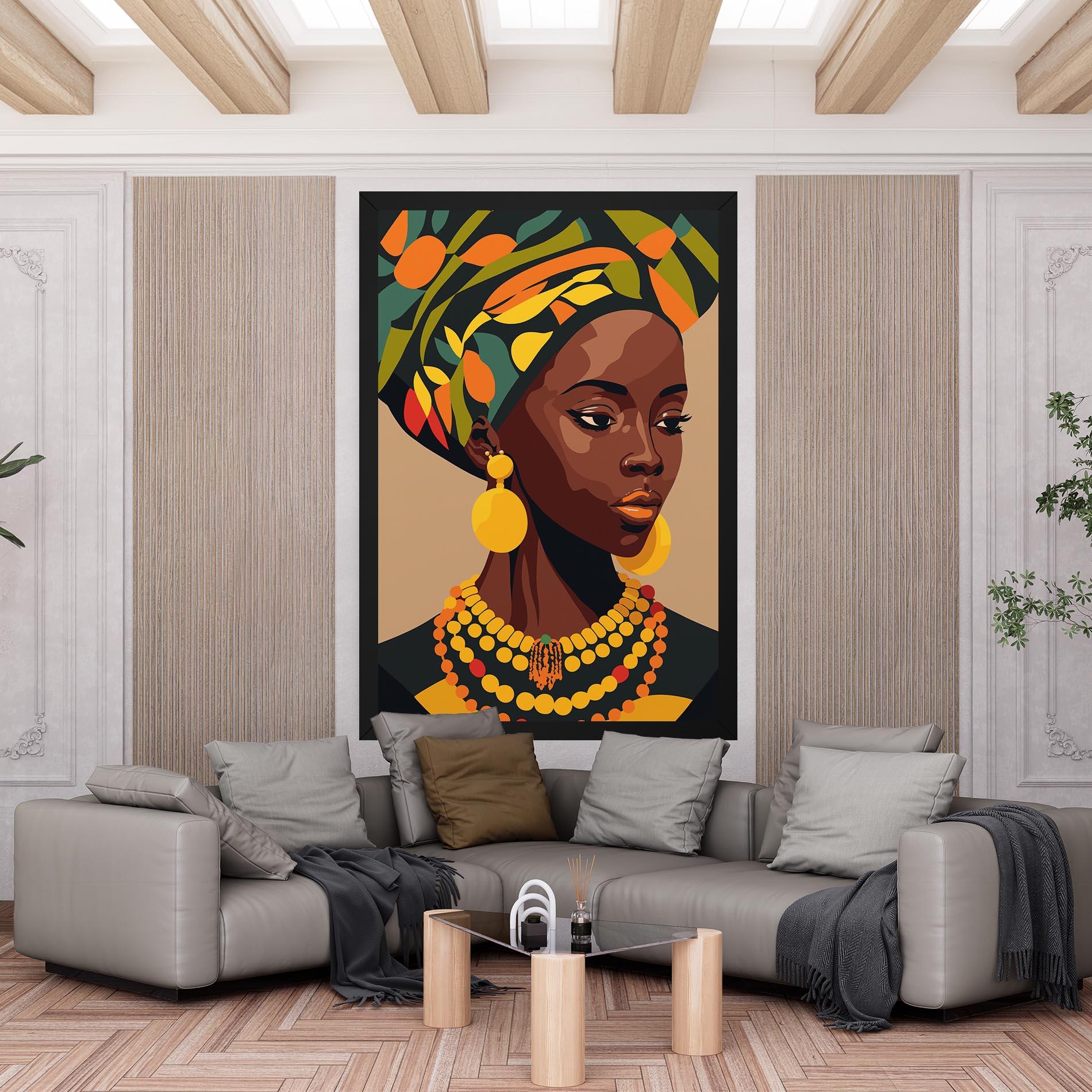 Leinwandbild African Earrings mockup 6