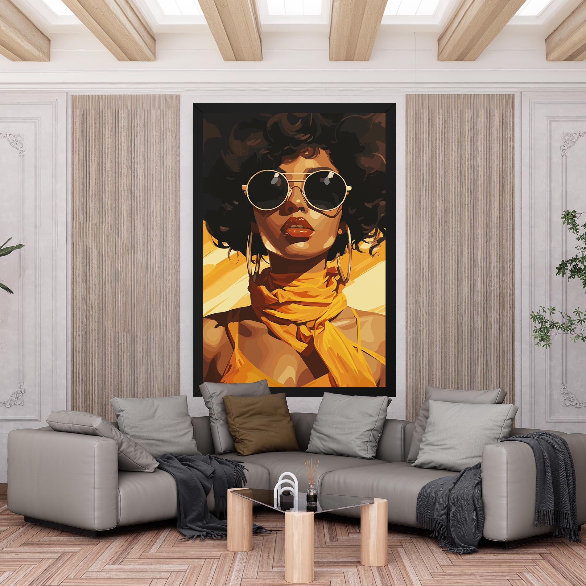 Leinwandbild African Yellow Woman mockup 6