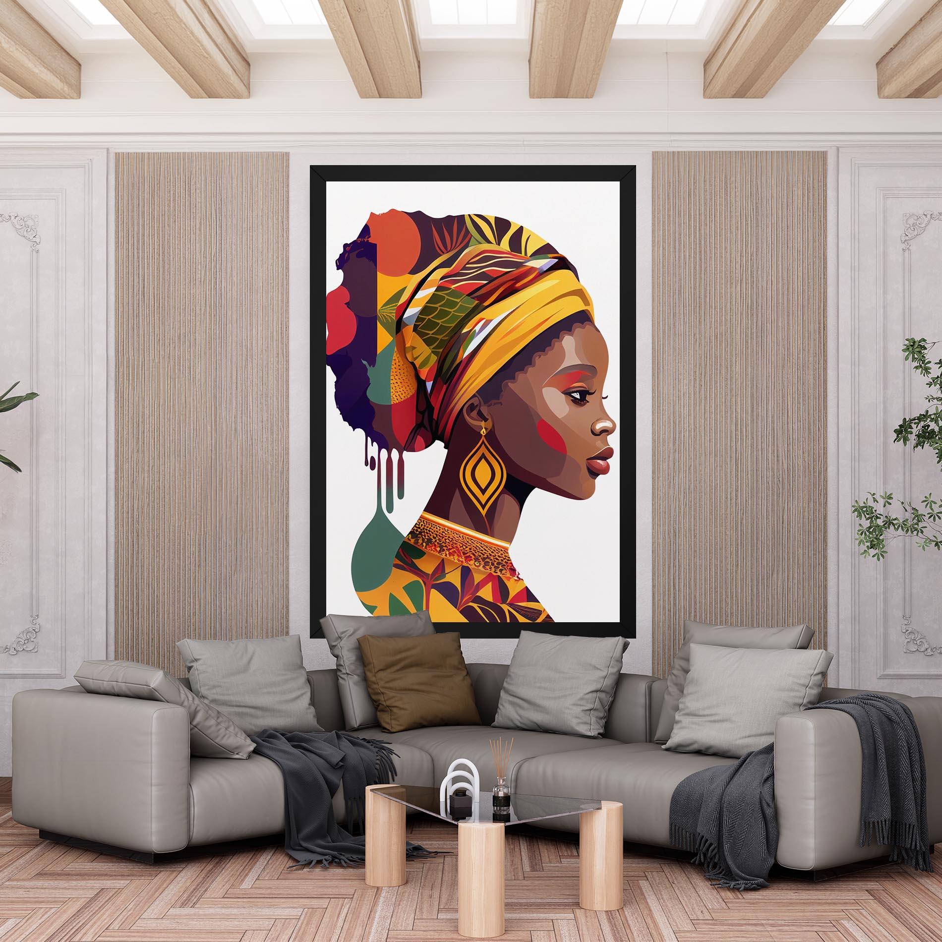 Leinwandbild Colorful African mockup 6