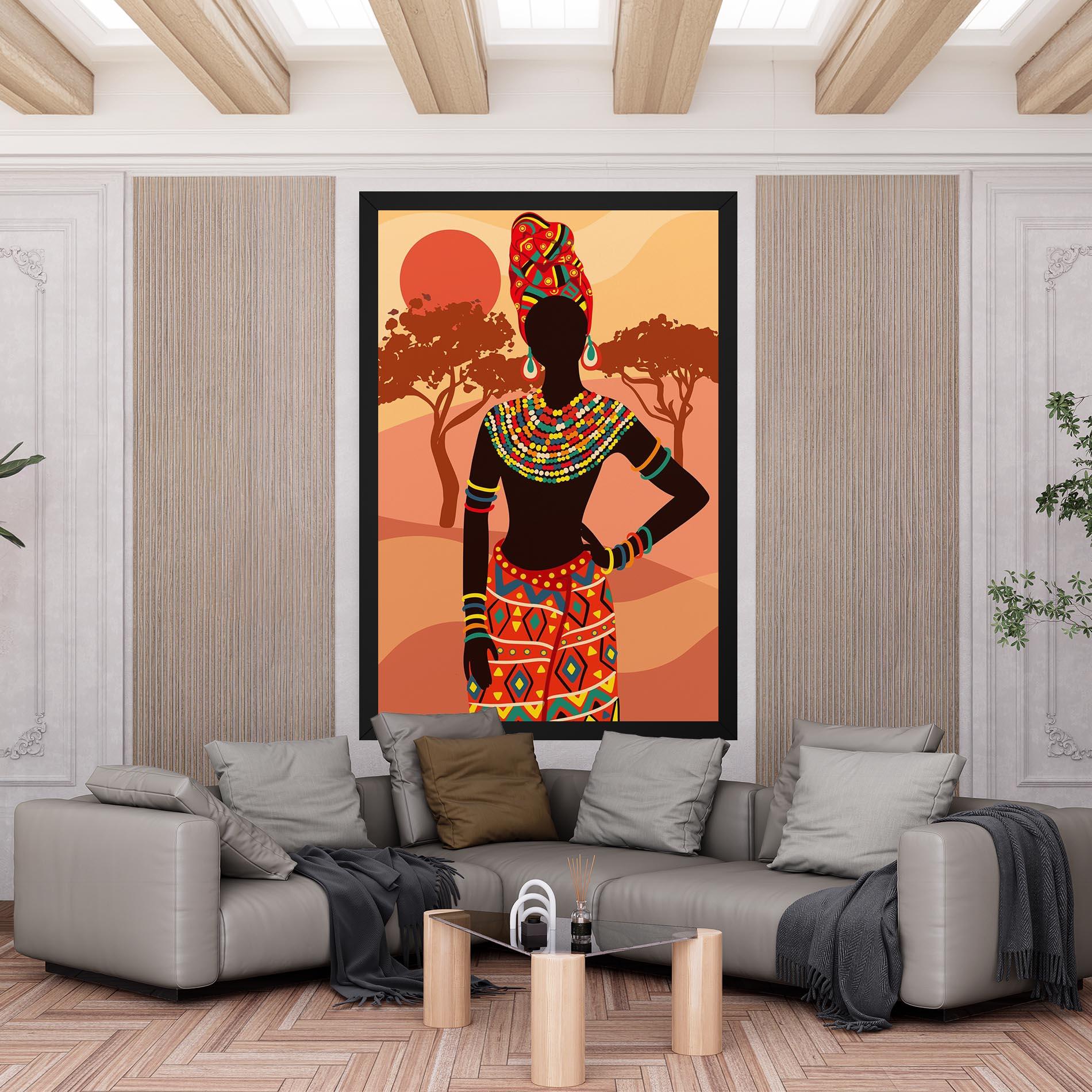 Leinwandbild Ethnic African Color mockup 6