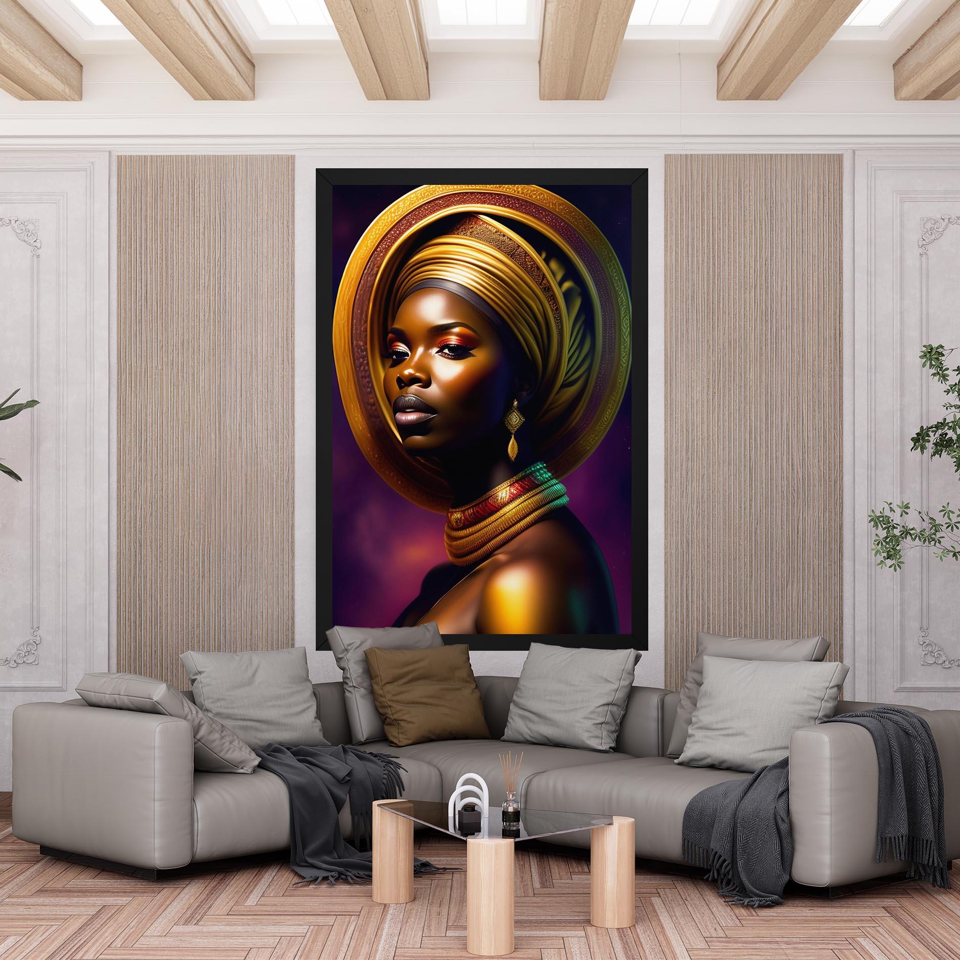 Leinwandbild Golden Crown Woman mockup 6