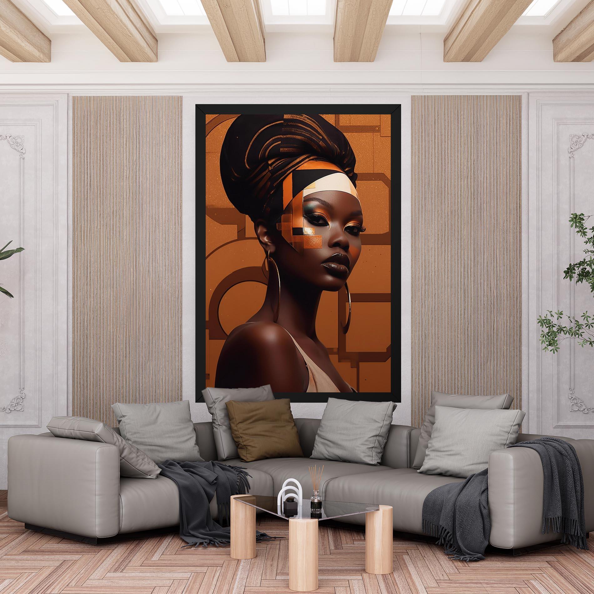 Leinwandbild Interesting African Makeup mockup 6