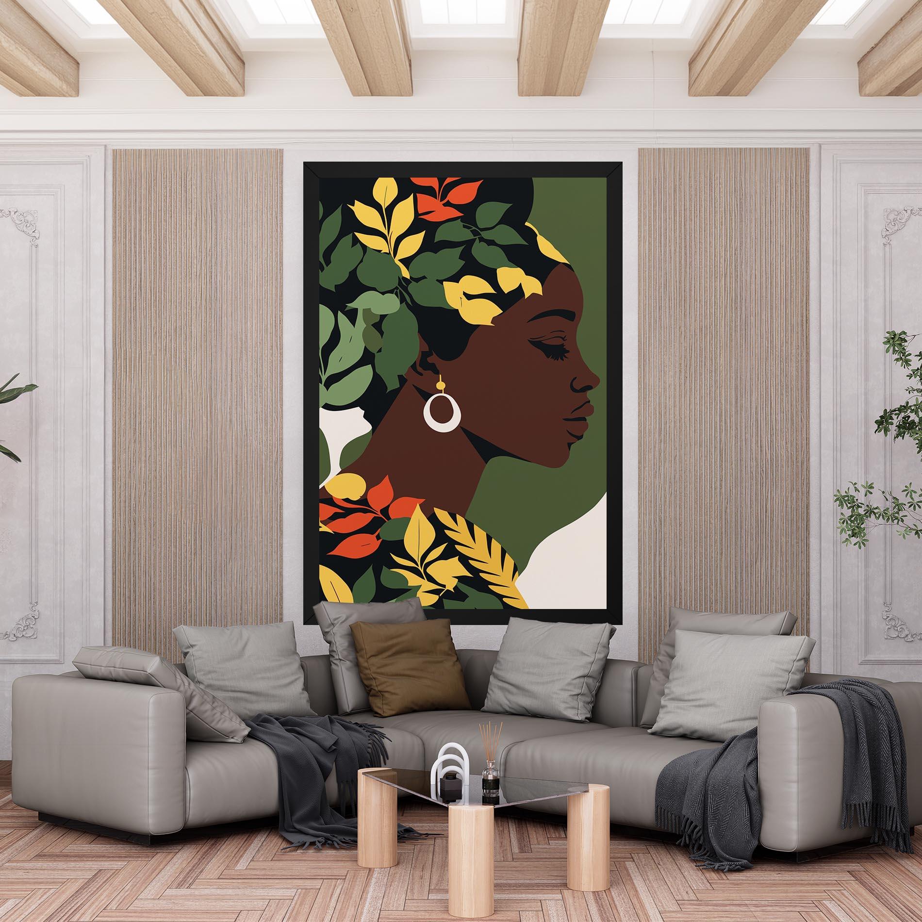 Leinwandbild Yellow Leaf Africa mockup 6