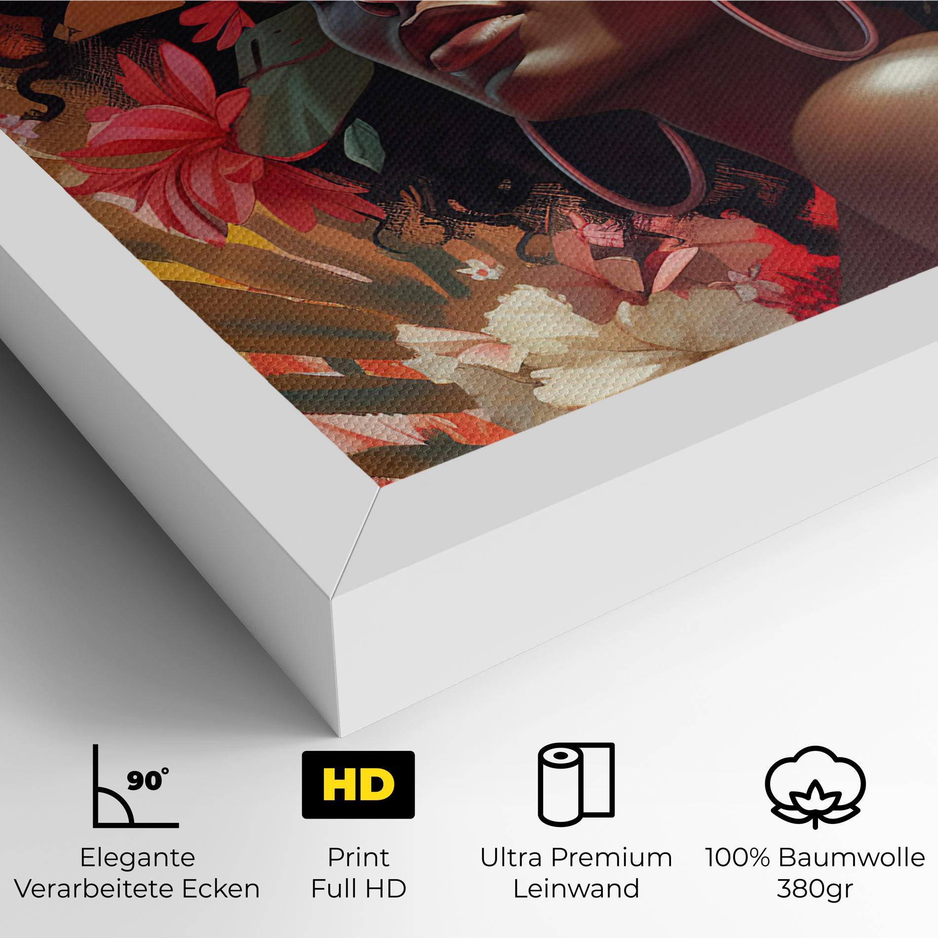 Leinwandbild African Flower Woman mockup 4