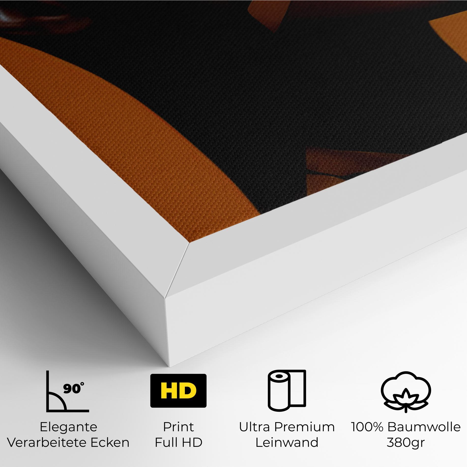 Leinwandbild African Woman On Orange mockup 4