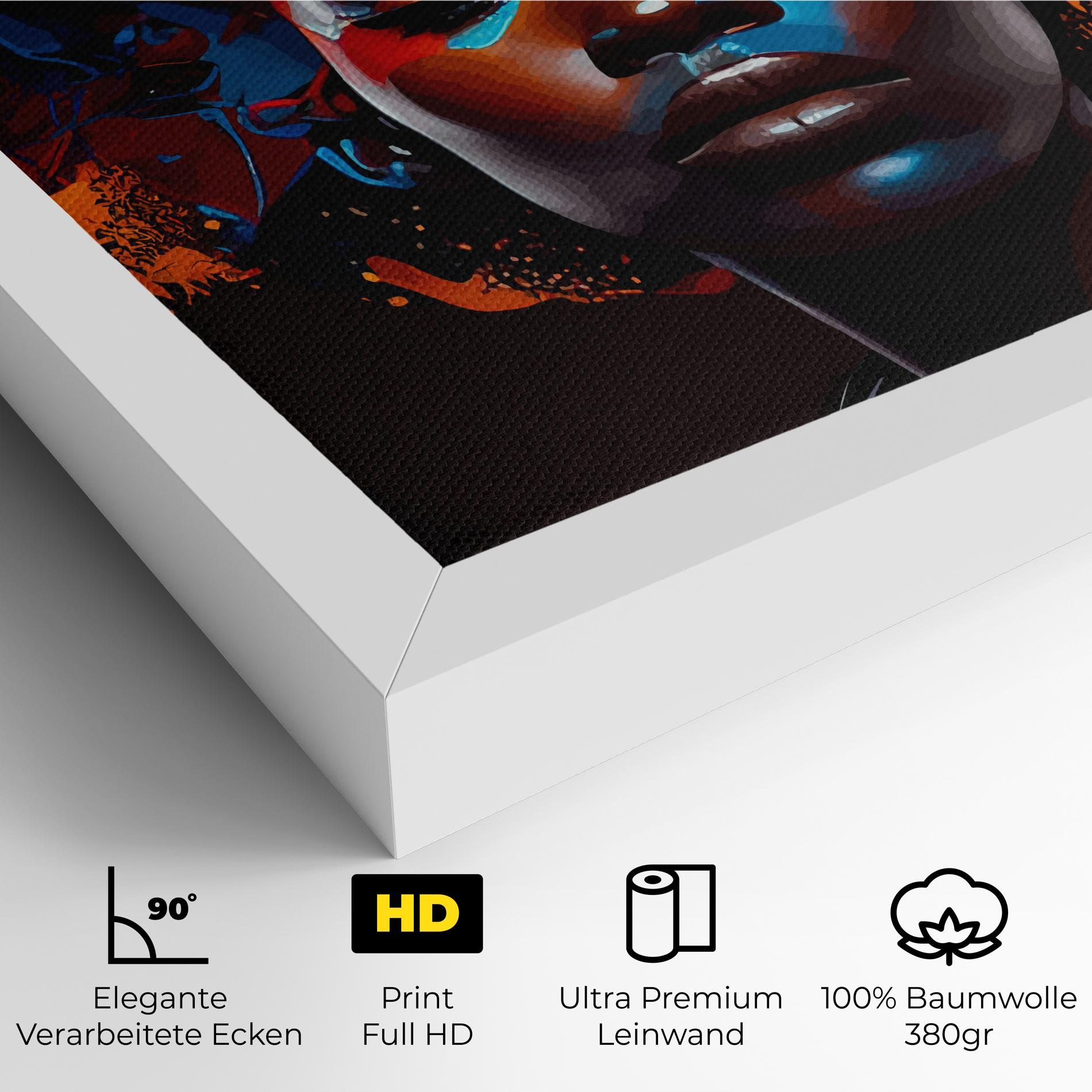 Leinwandbild Africat Yellow Hair mockup 4