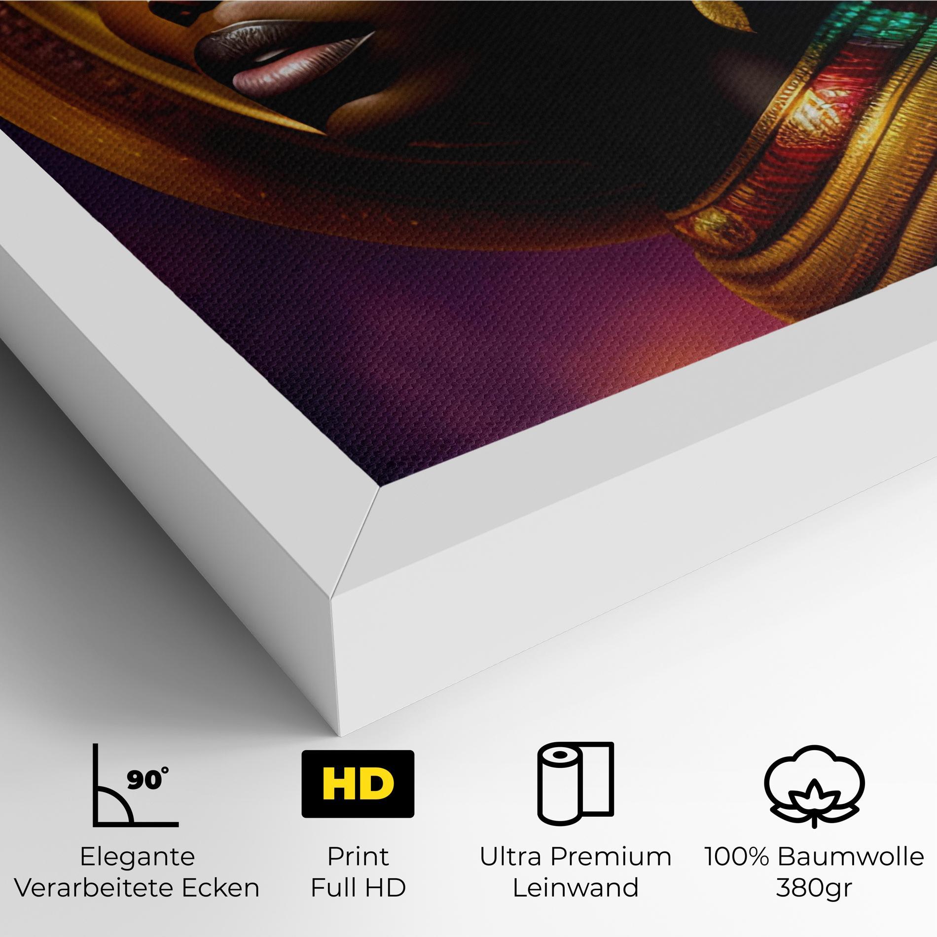 Leinwandbild Golden Crown Woman mockup 4