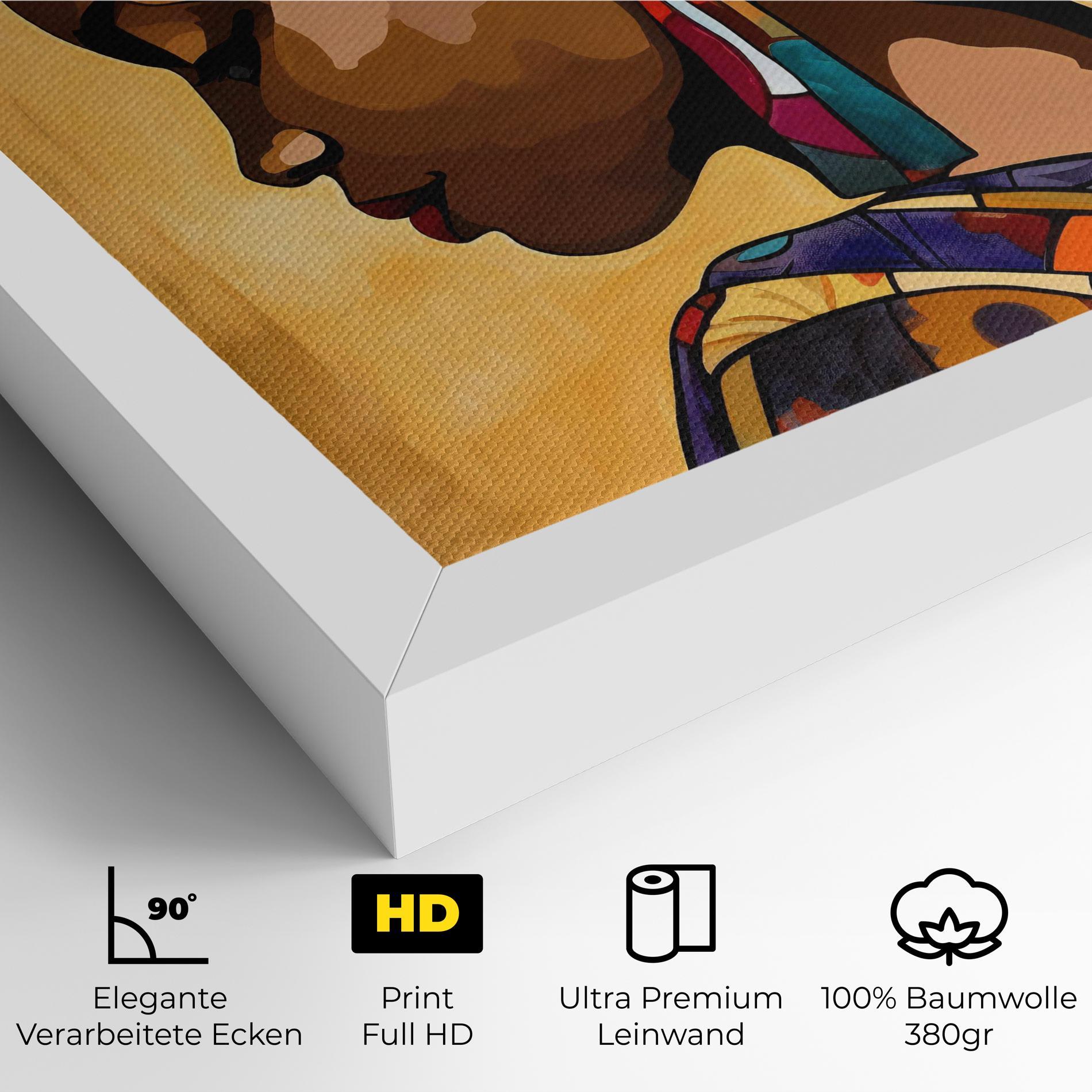 Leinwandbild Headscarf Pretty Woman mockup 4