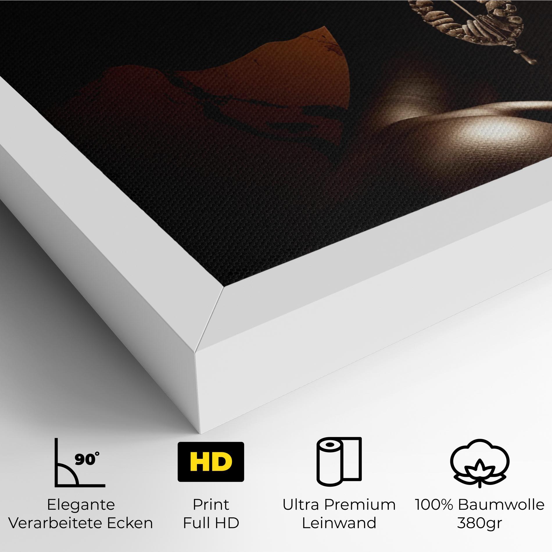 Leinwandbild Interesting African Earrings mockup 4