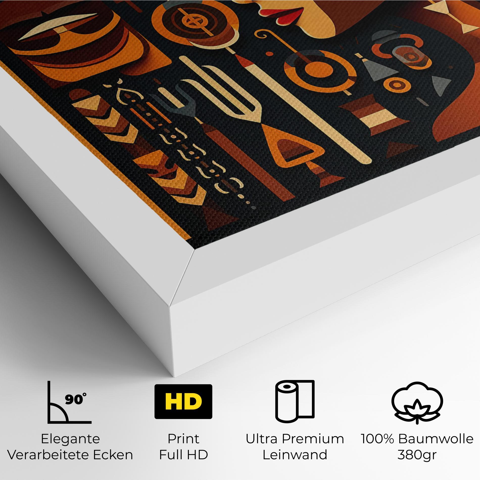 Leinwandbild Old Cultural Elements mockup 4