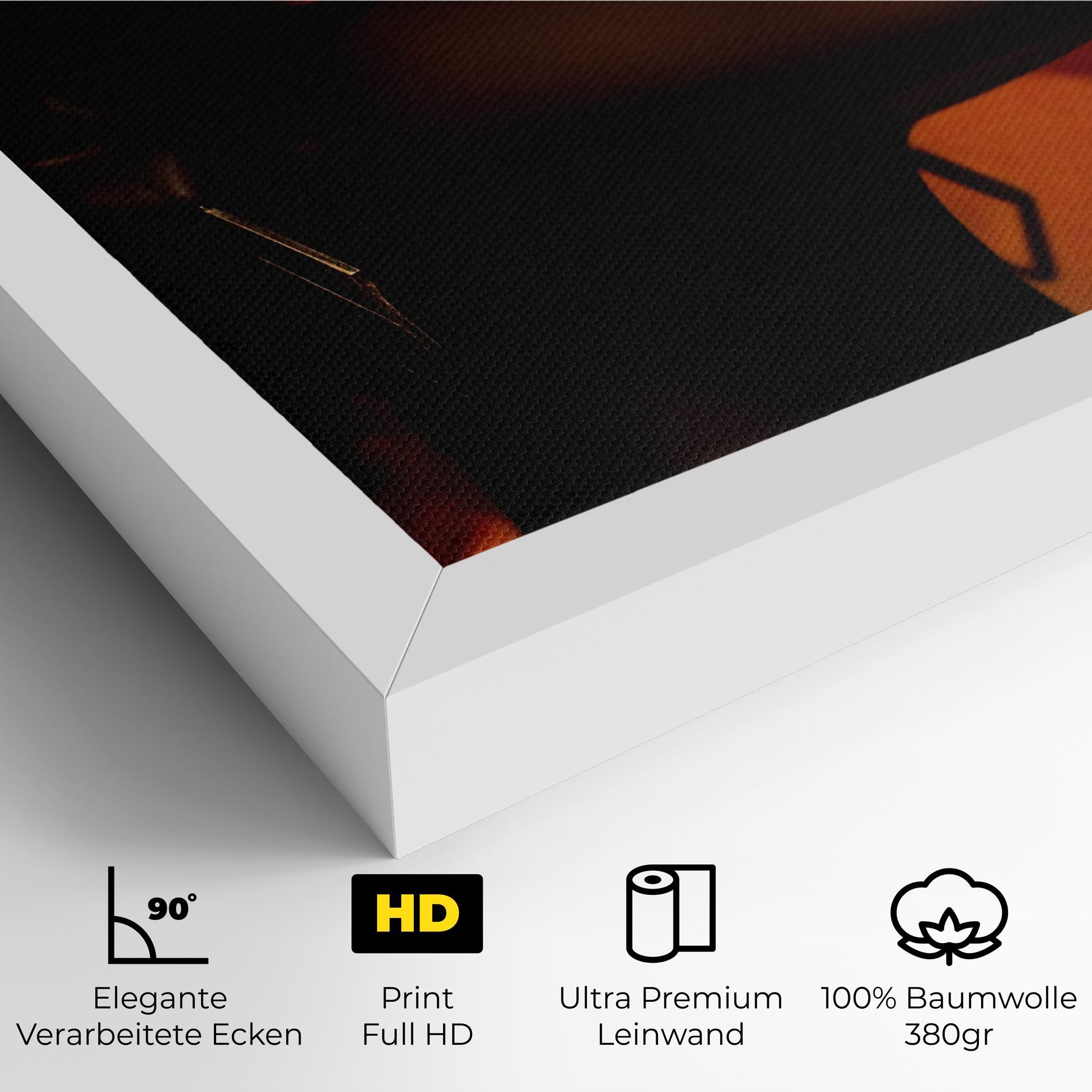 Leinwandbild Orange Makeup Woman mockup 4