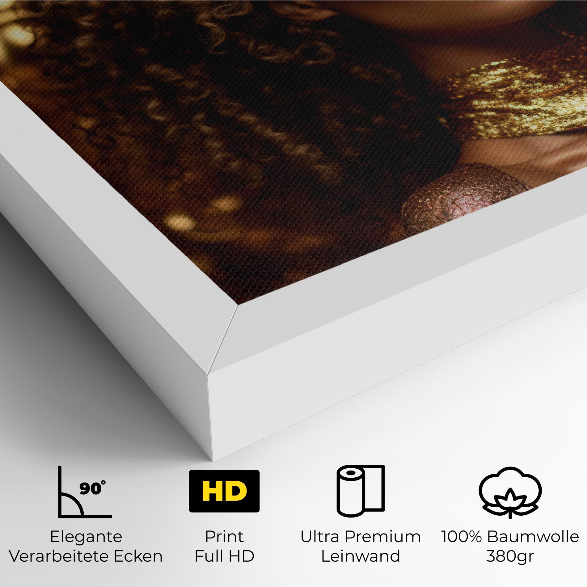 Leinwandbild Radiant Bronze Goddess mockup 4