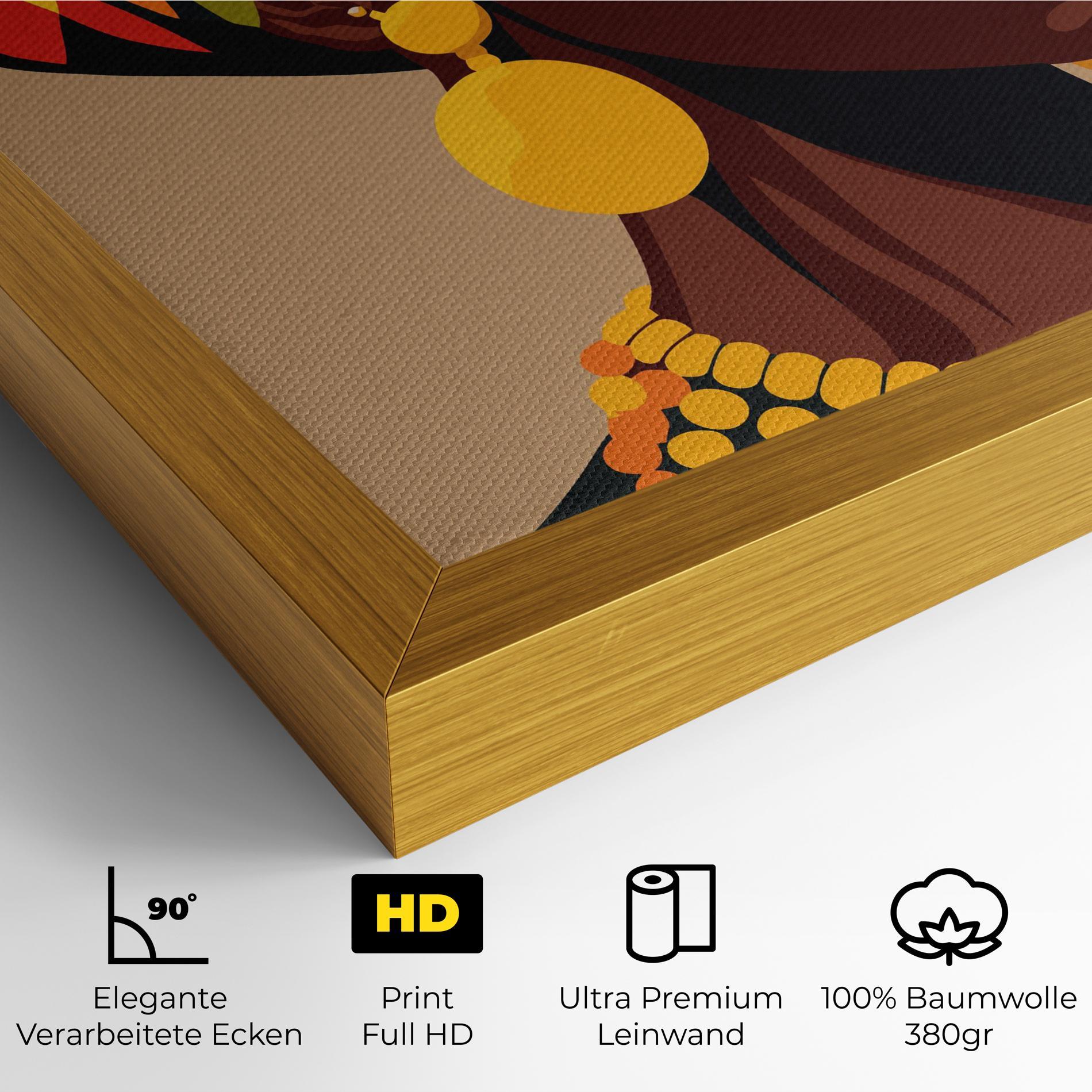 Leinwandbild African Earrings mockup 4