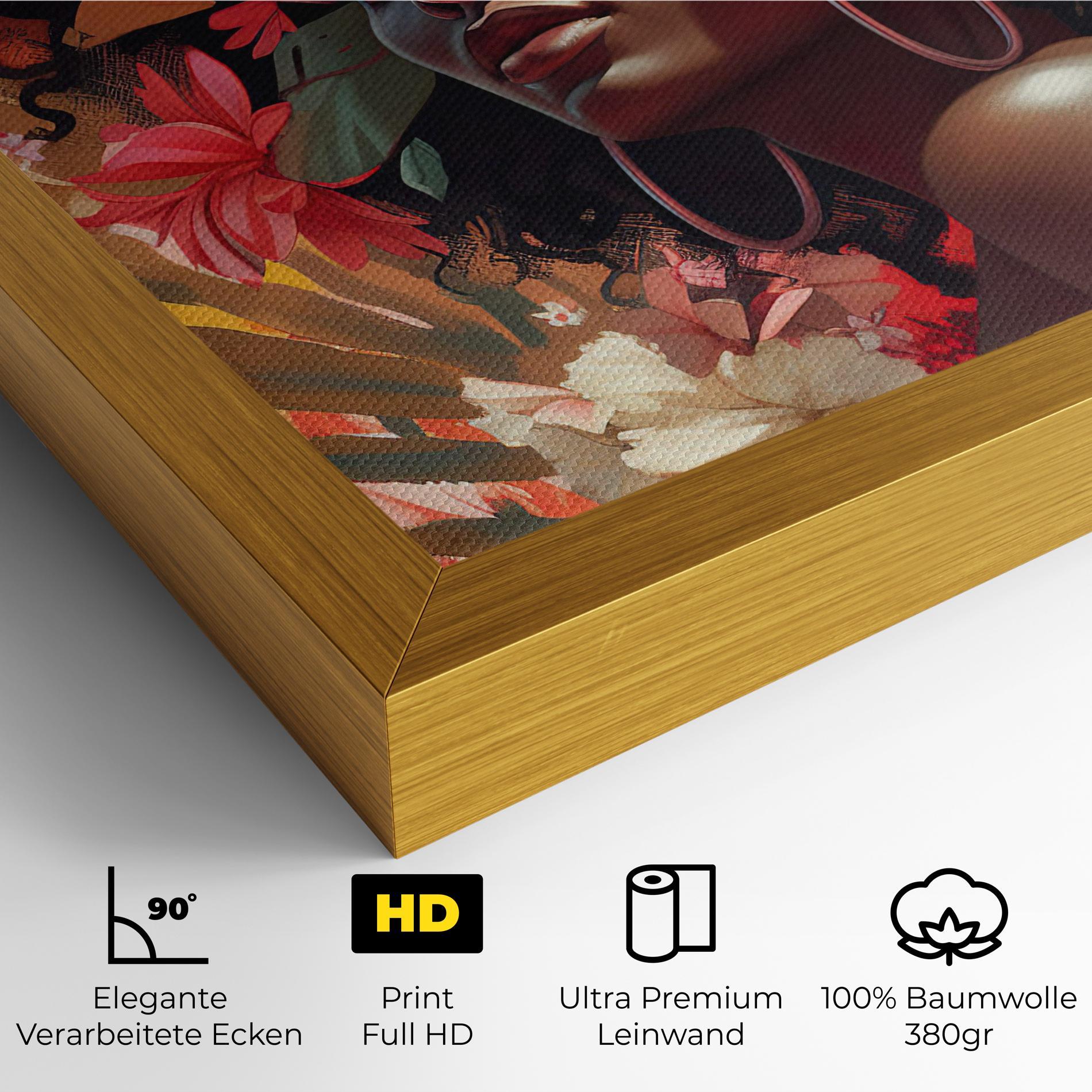 Leinwandbild African Flower Woman mockup 4