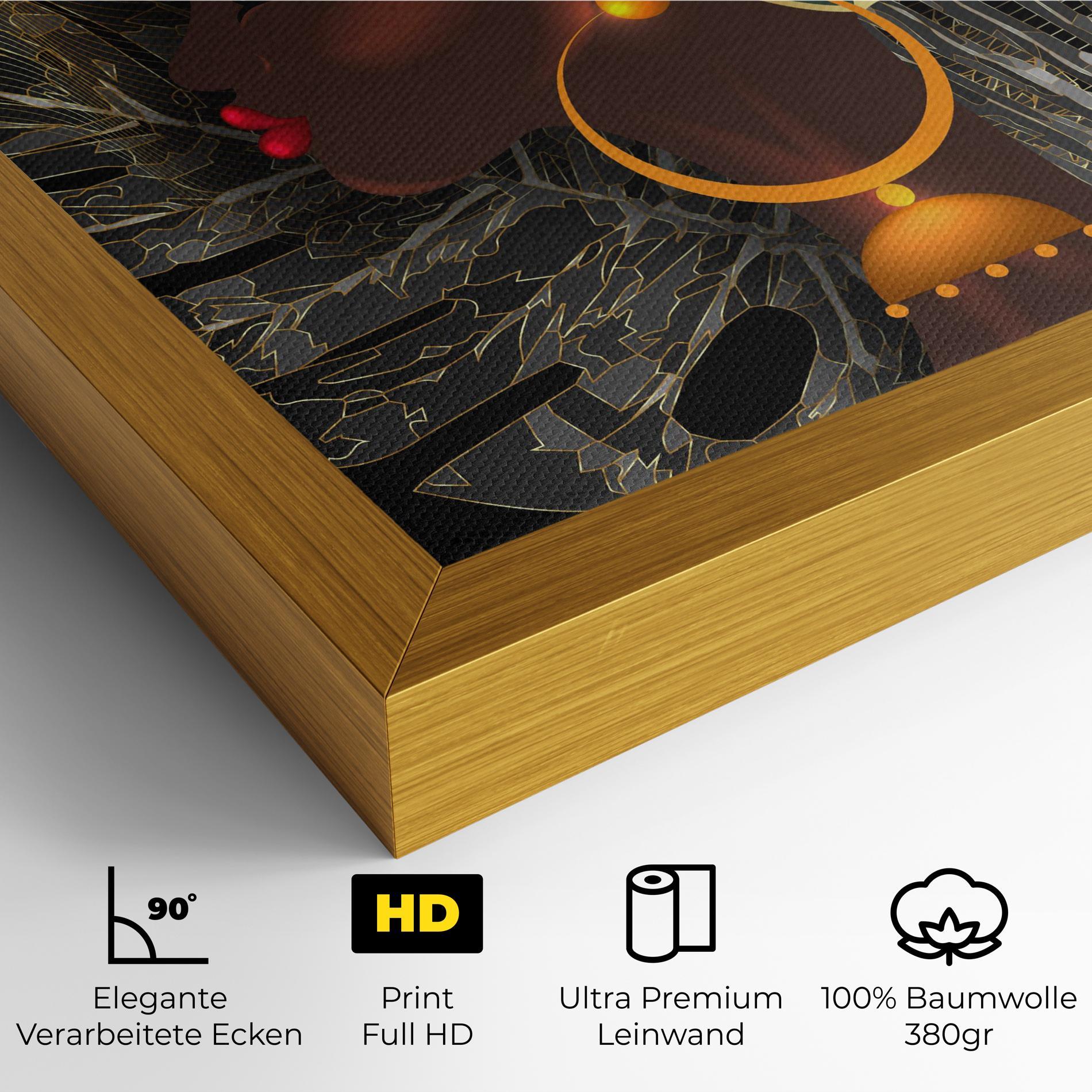Leinwandbild African Gold Leaf mockup 4
