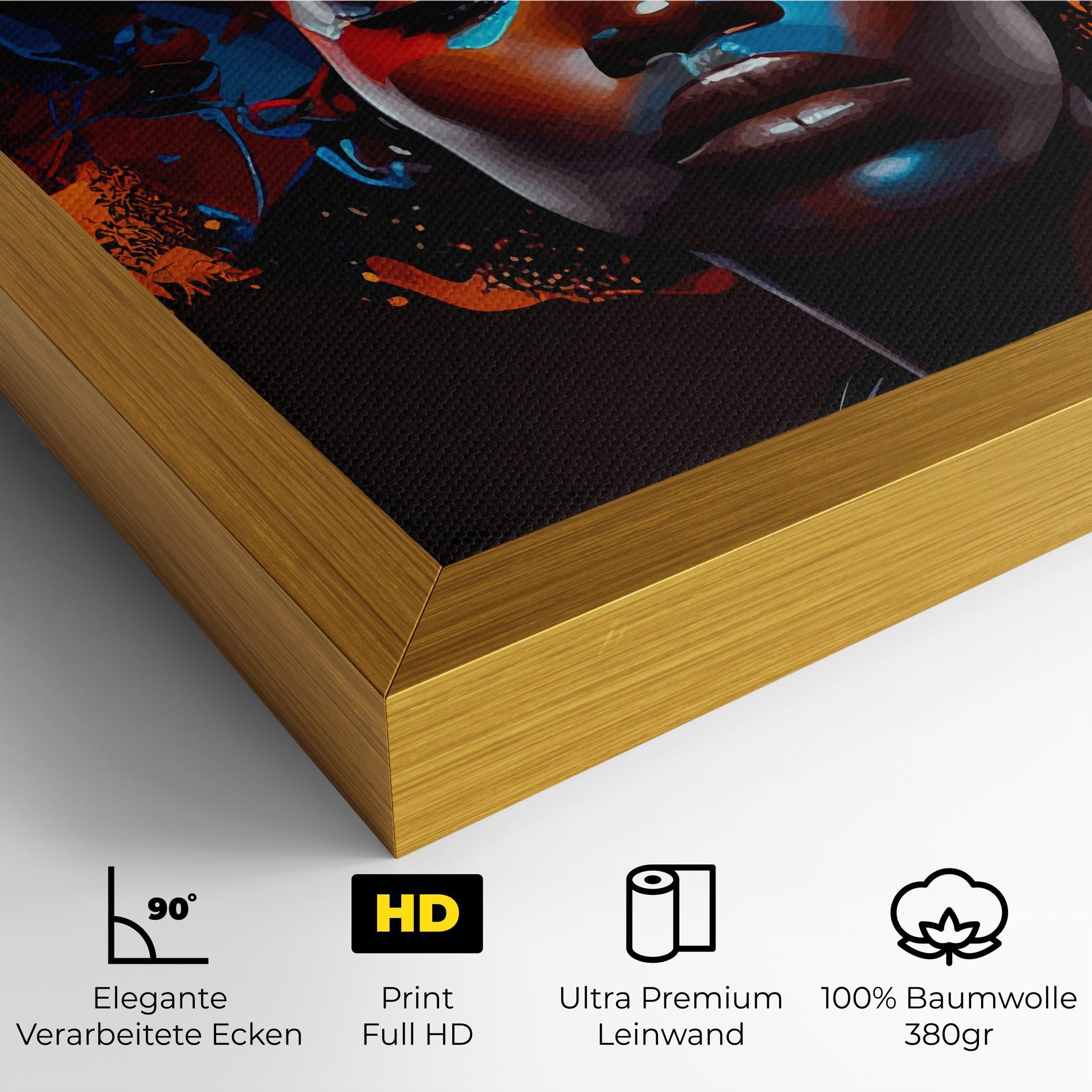 Leinwandbild Africat Yellow Hair mockup 4