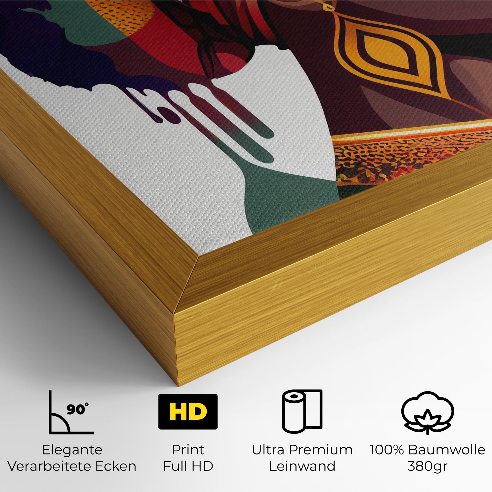 Leinwandbild Colorful African mockup 4
