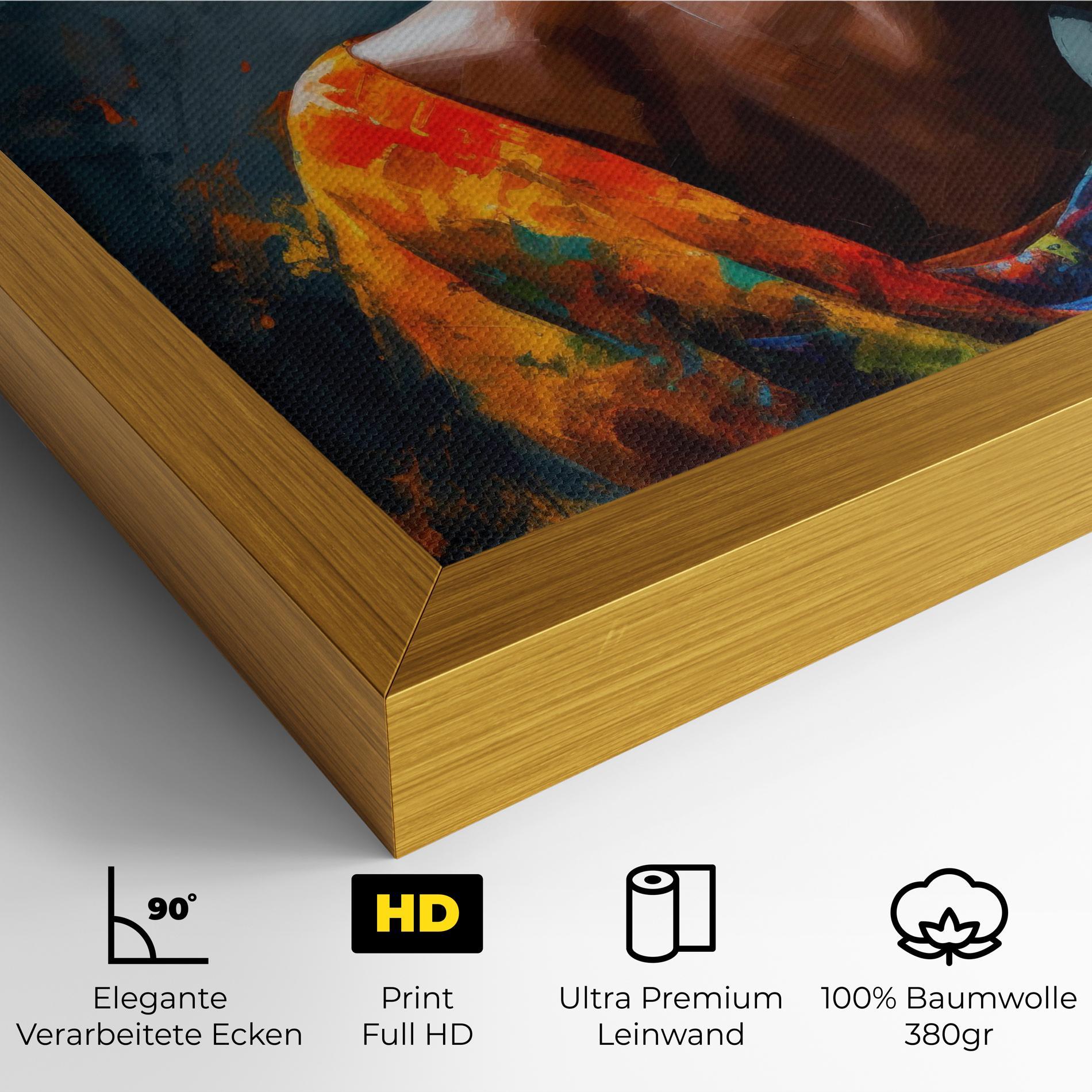 Leinwandbild Colorful Turban Woman mockup 4