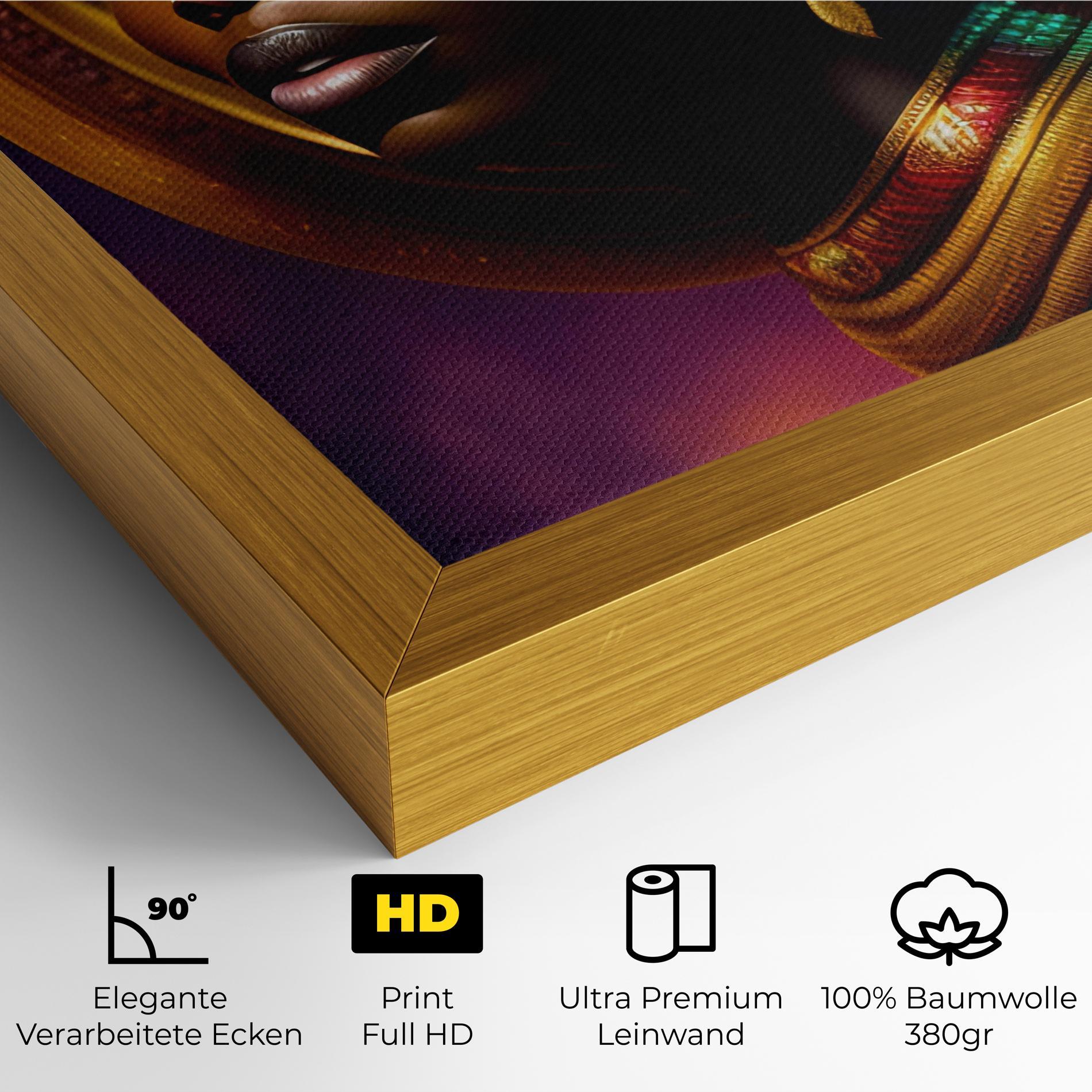 Leinwandbild Golden Crown Woman mockup 4