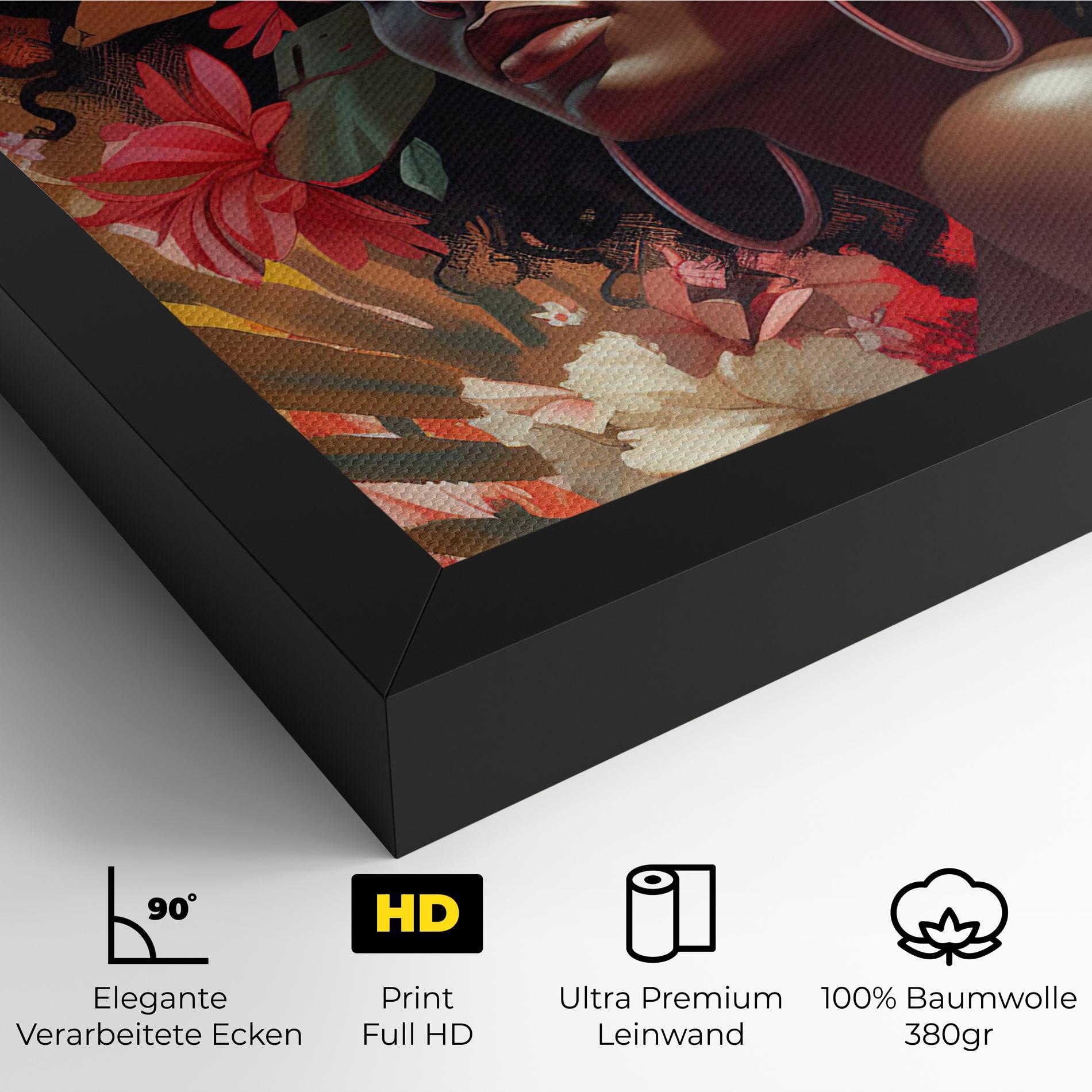 Leinwandbild African Flower Woman mockup 4