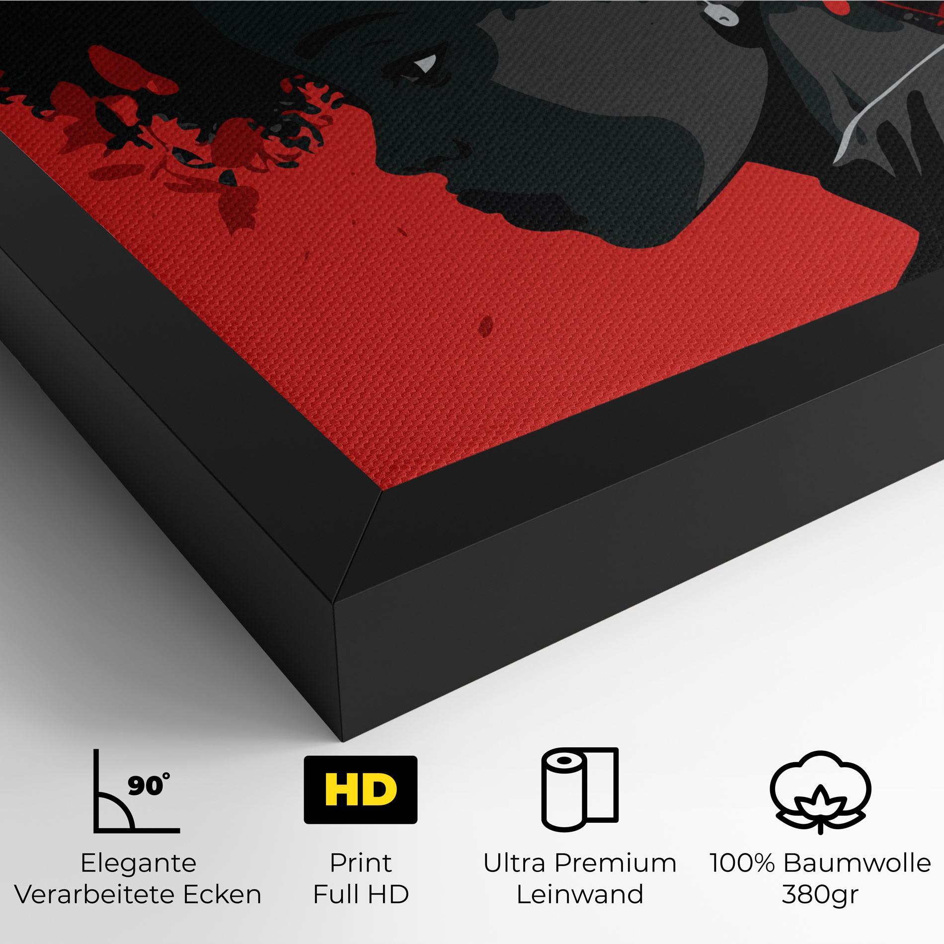 Leinwandbild African Red Flower mockup 4