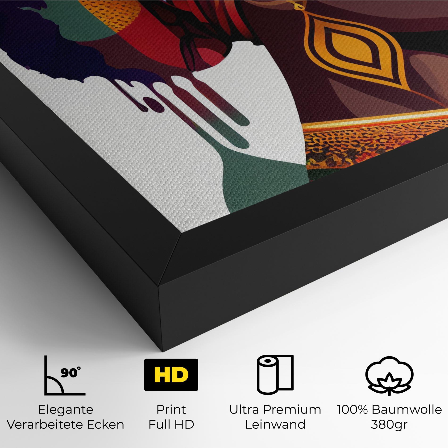 Leinwandbild Colorful African mockup 4