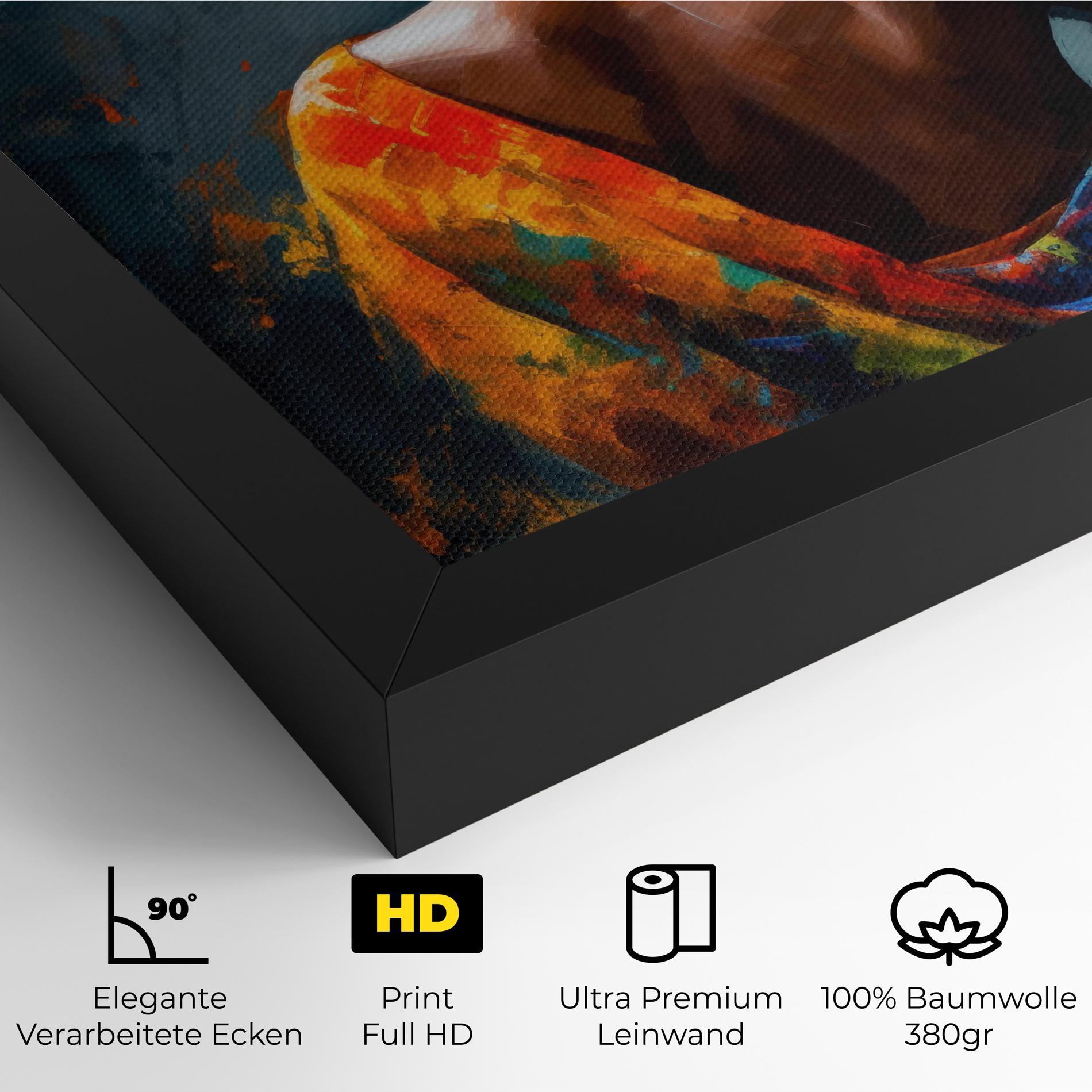 Leinwandbild Colorful Turban Woman mockup 4