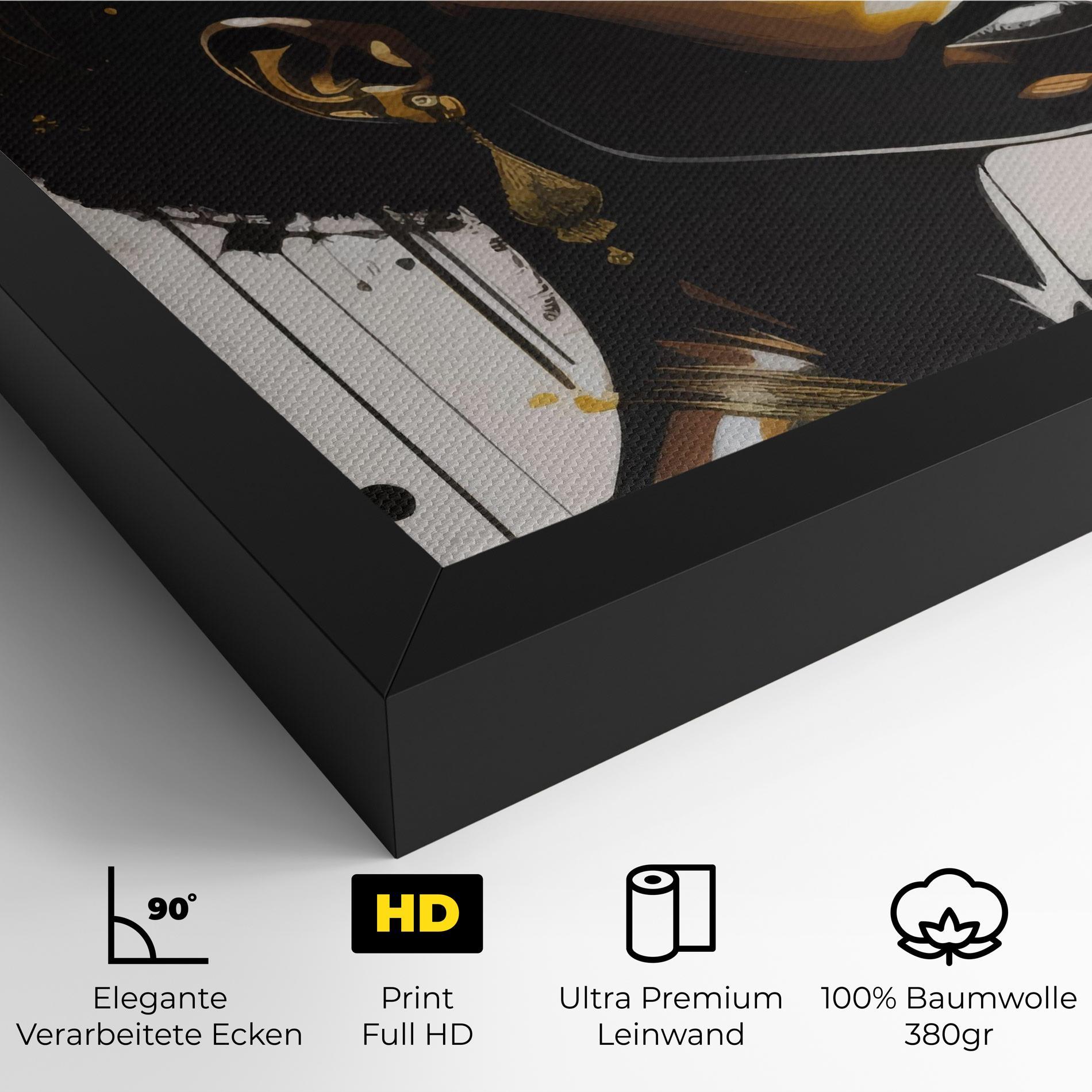 Leinwandbild Gold African Woman mockup 4