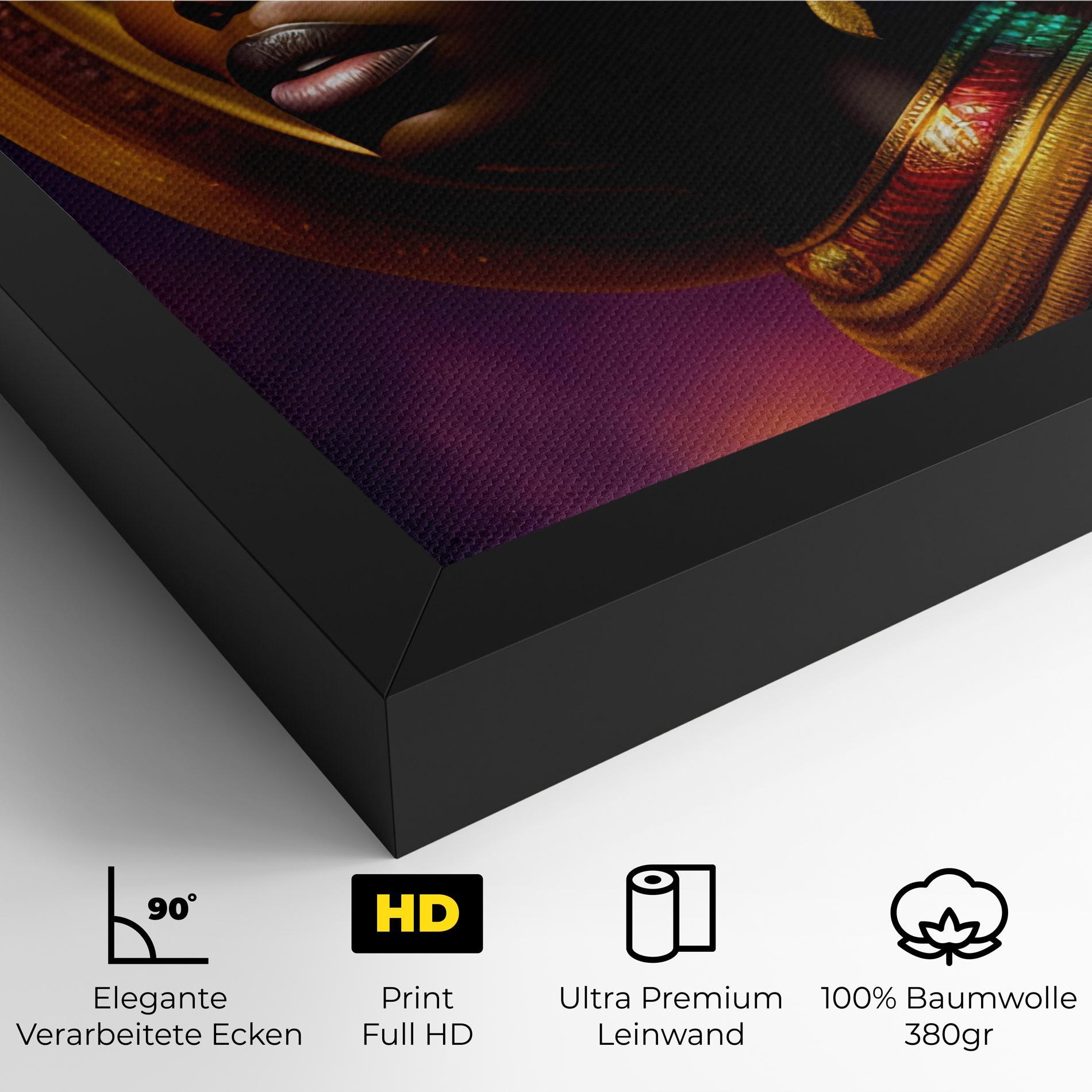 Leinwandbild Golden Crown Woman mockup 4