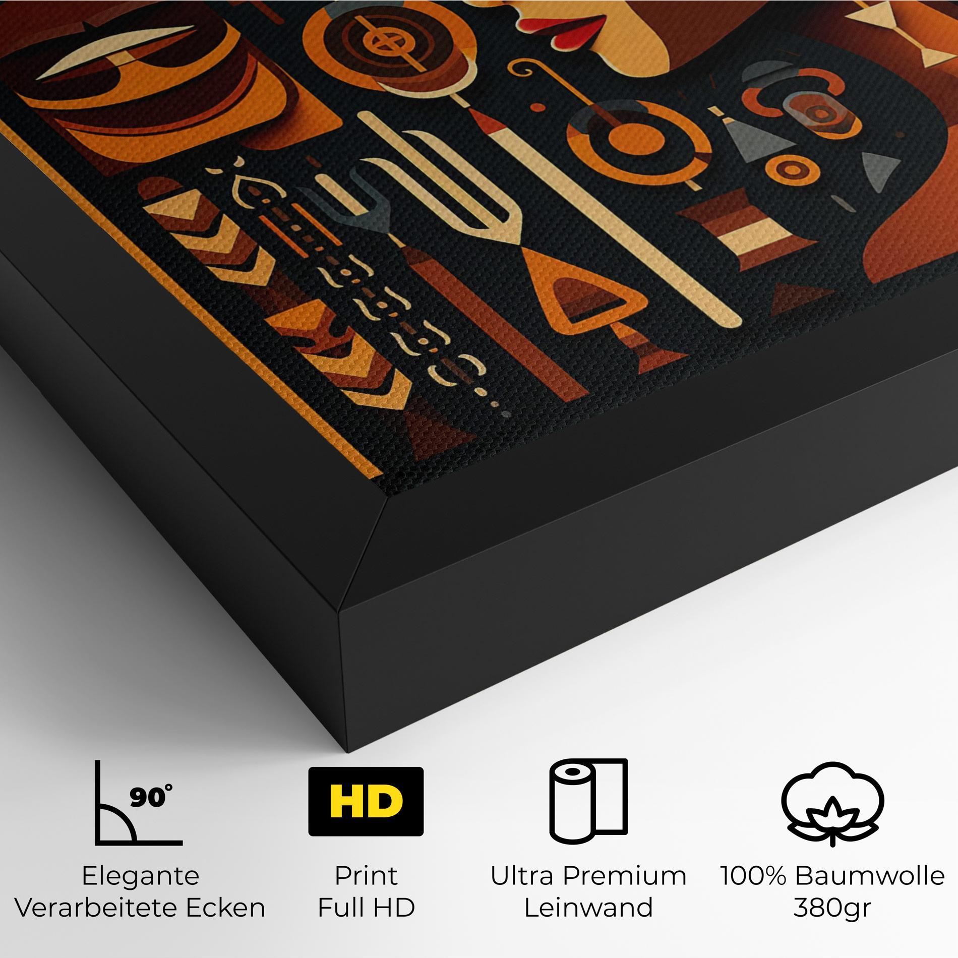 Leinwandbild Old Cultural Elements mockup 4