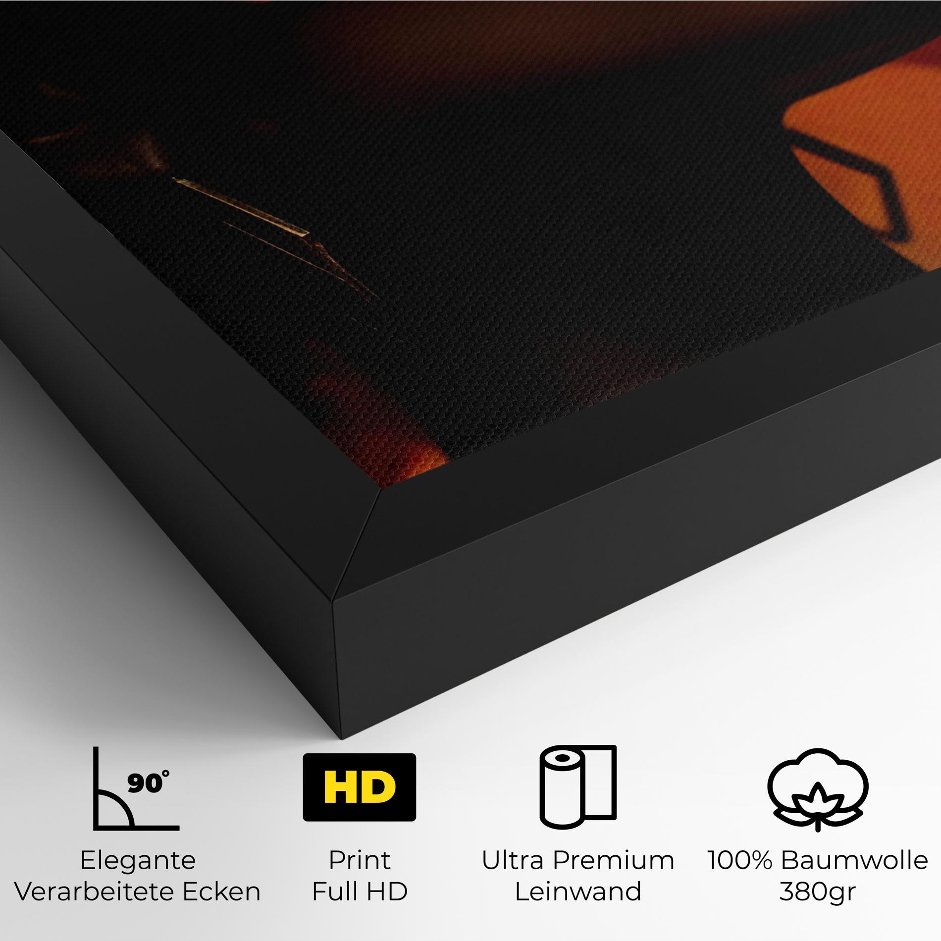 Leinwandbild Orange Makeup Woman mockup 4