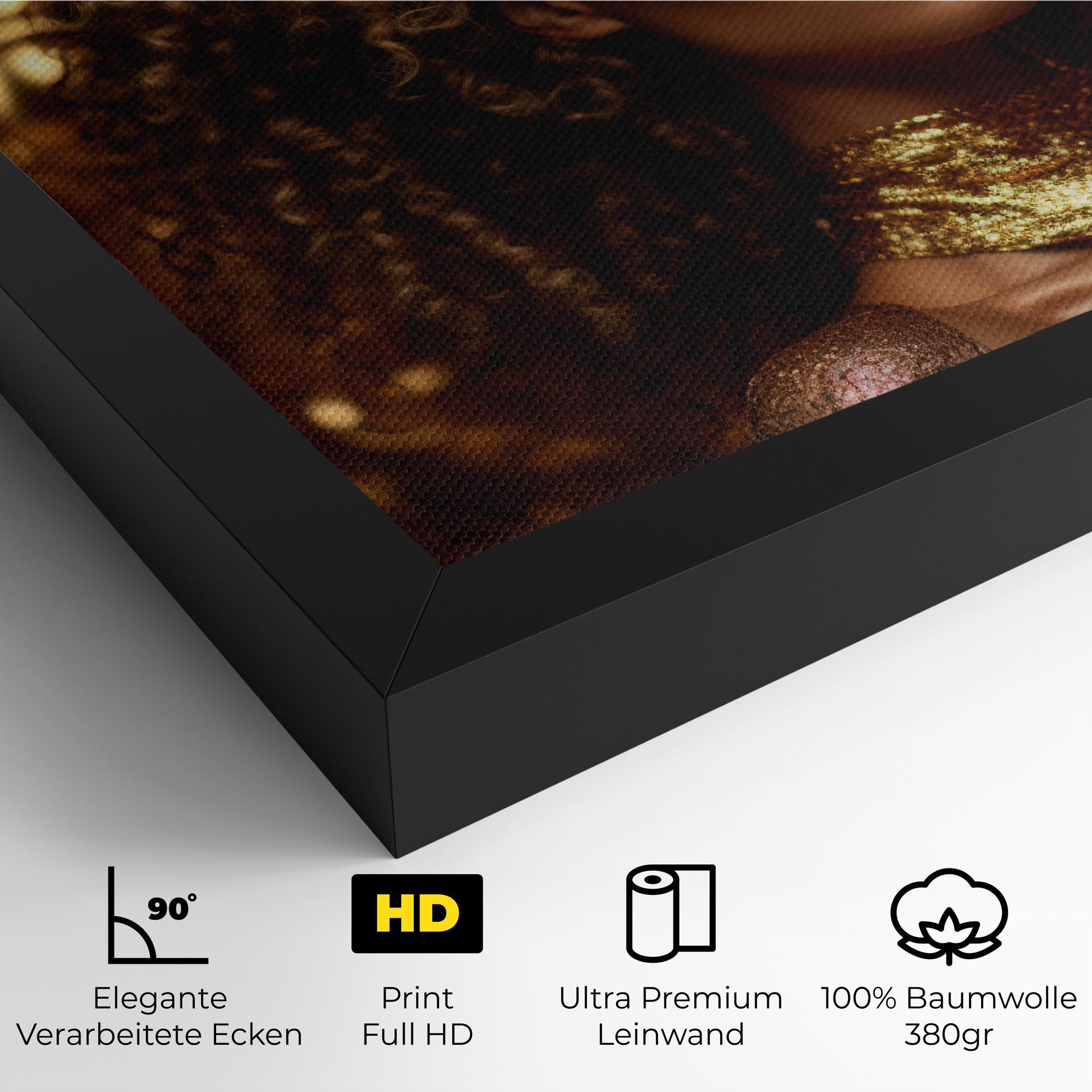 Leinwandbild Radiant Bronze Goddess mockup 4