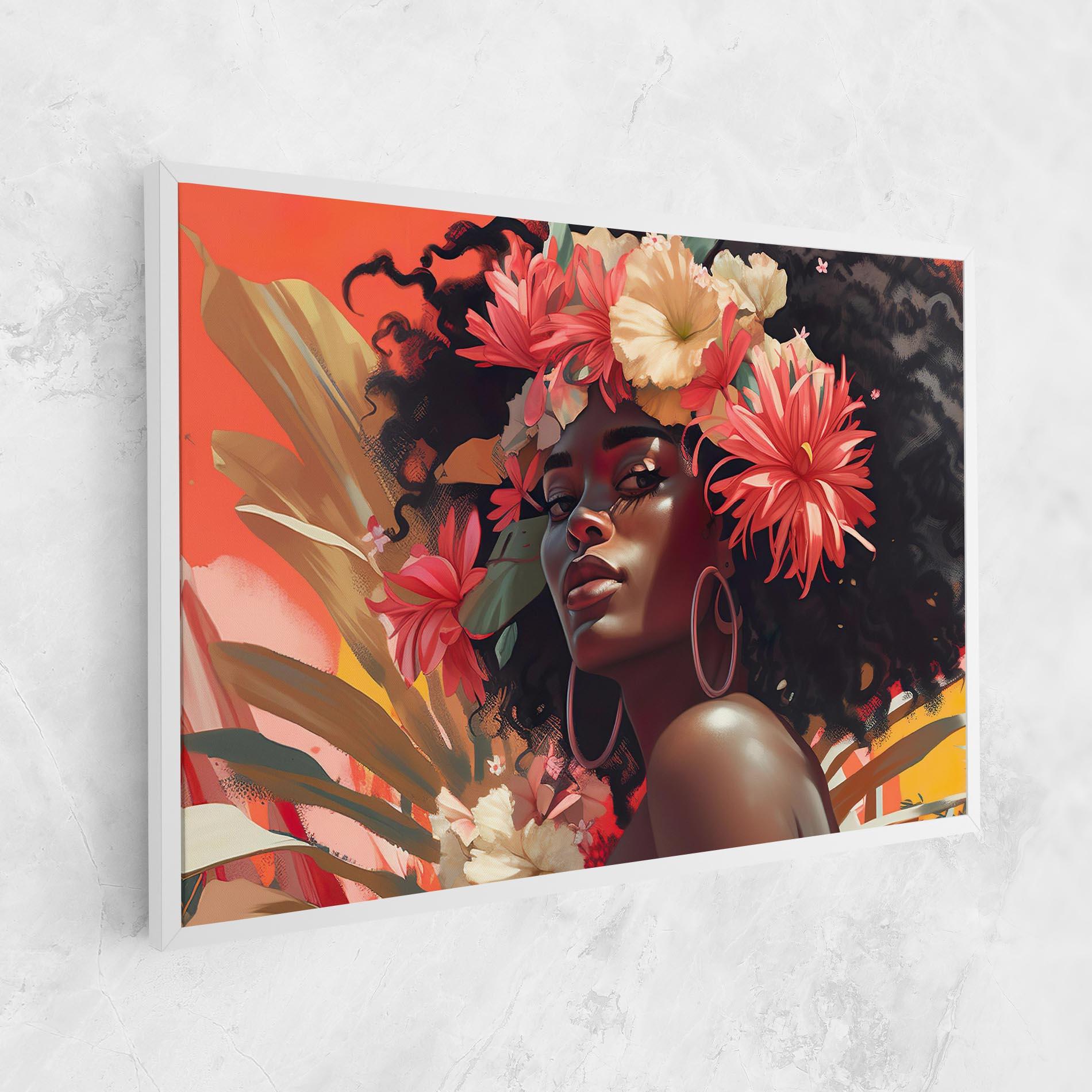 Leinwandbild African Flower Woman mockup 1