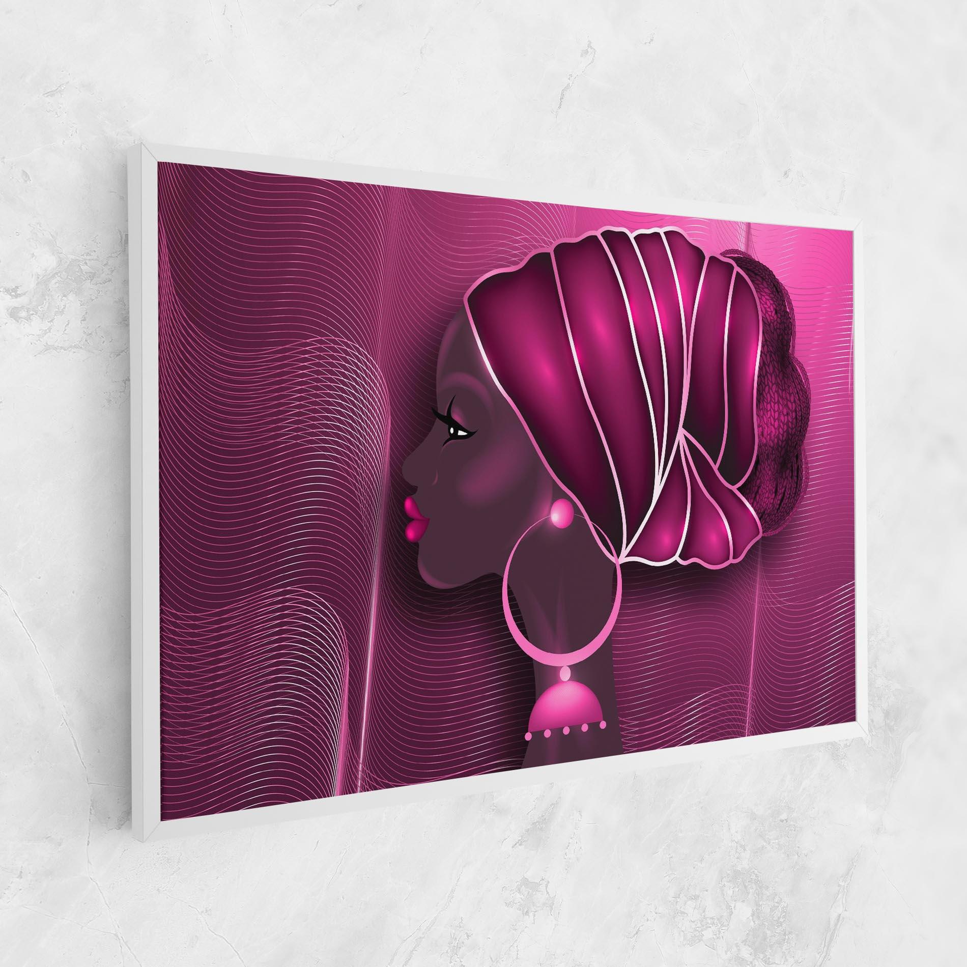 Leinwandbild African Pink Woman mockup 1
