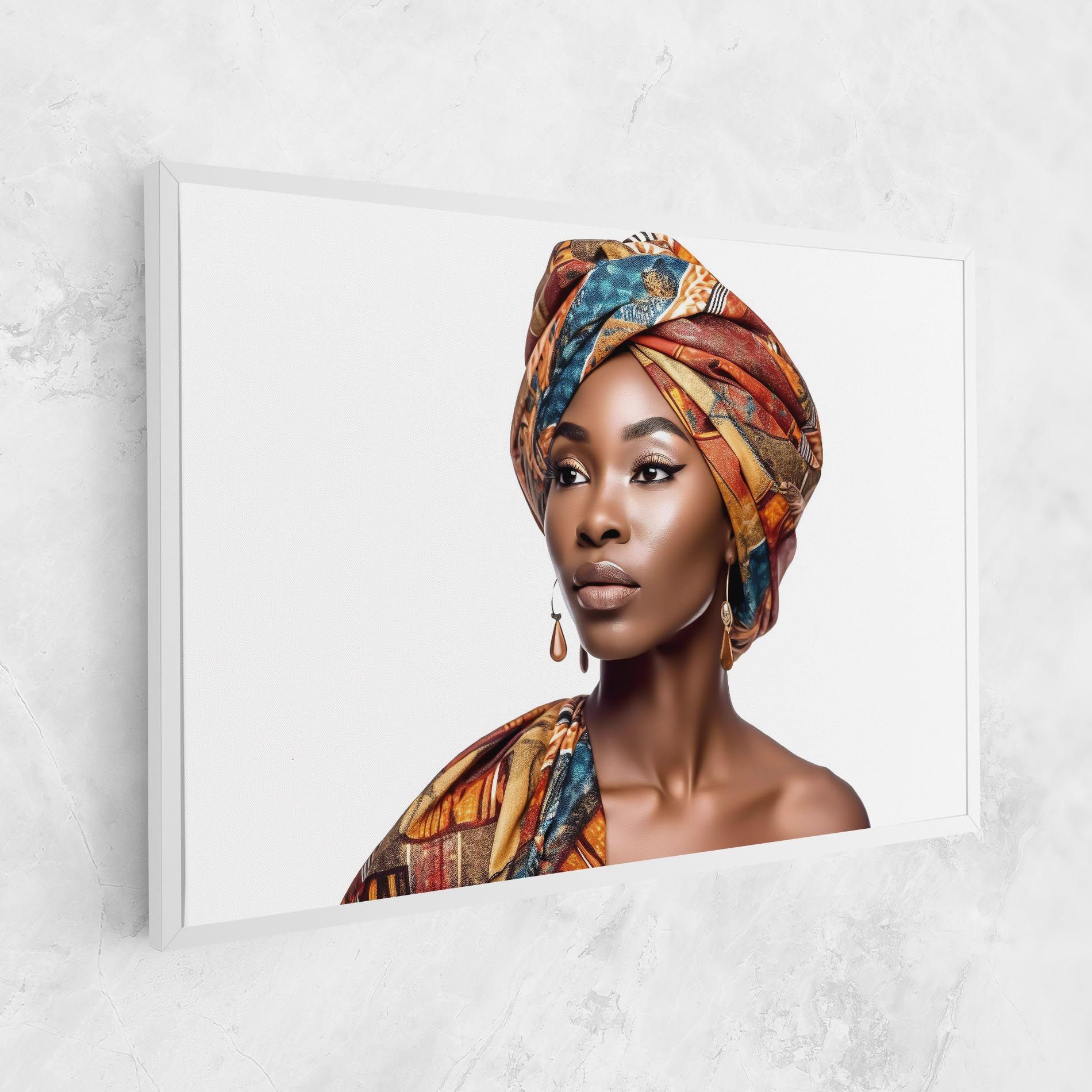 African Woman Turban mockup 1