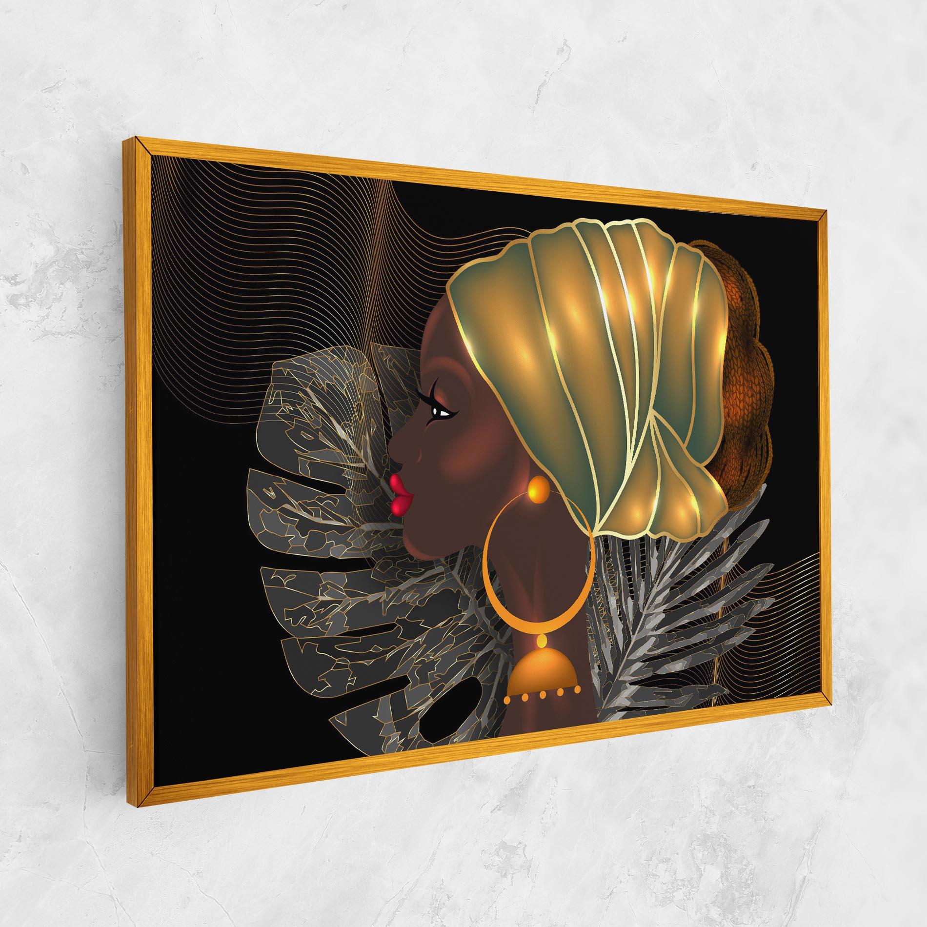Leinwandbild African Gold Leaf mockup 1