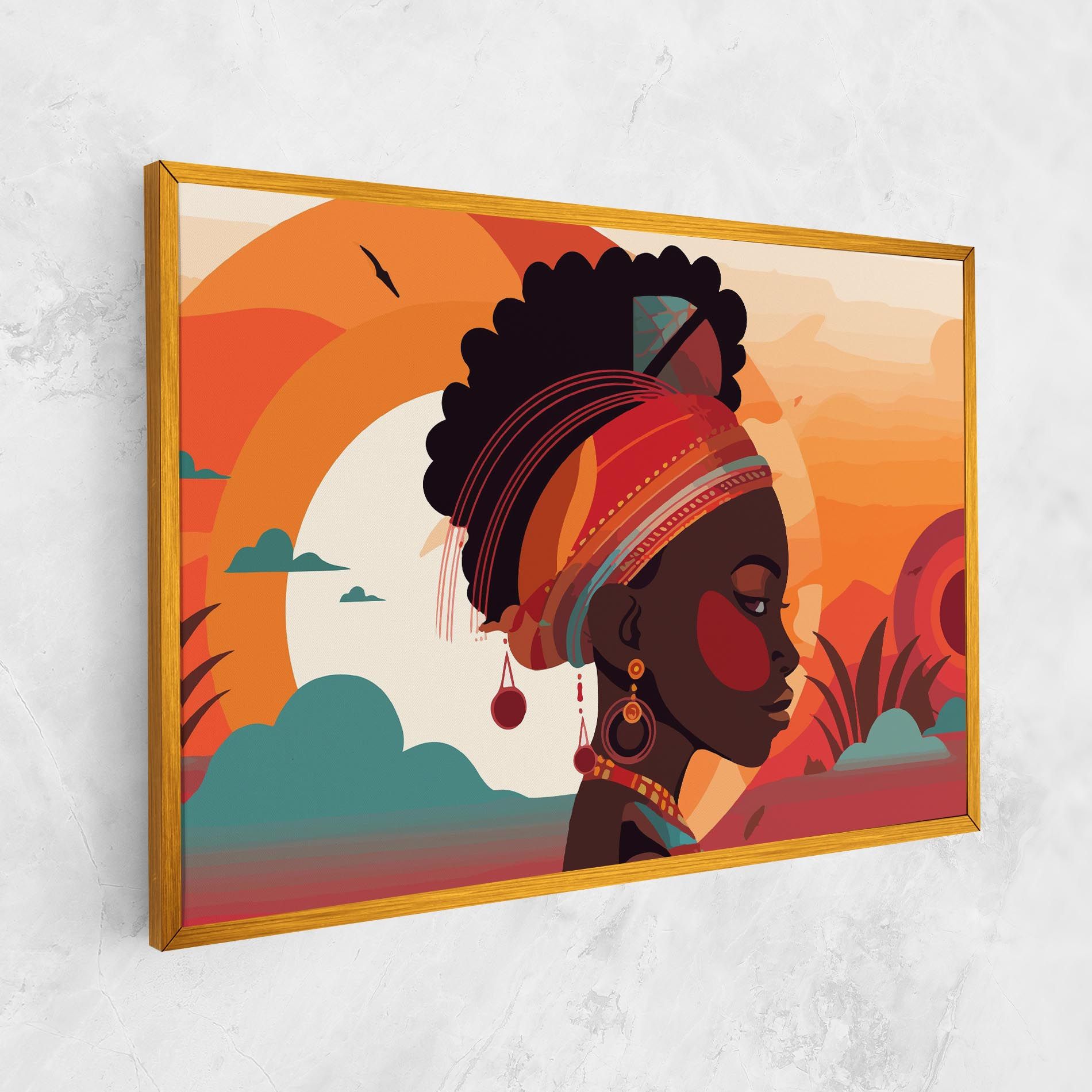 African Lady Art mockup 1