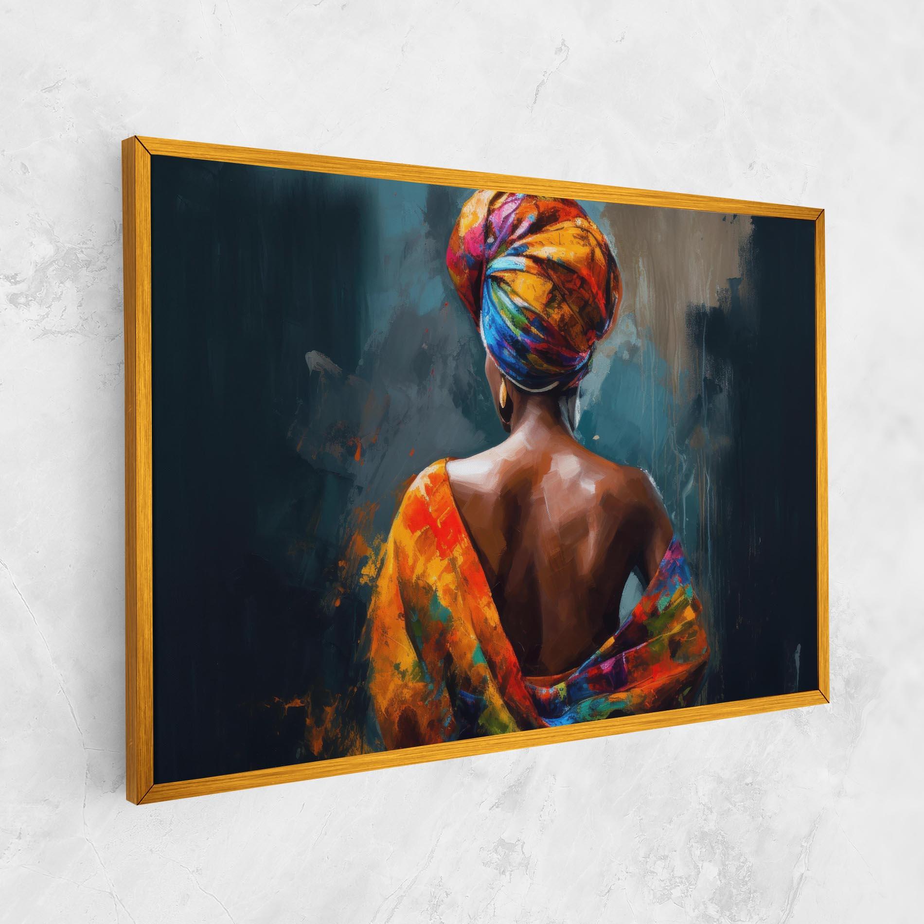 Leinwandbild Colorful Turban Woman mockup 1