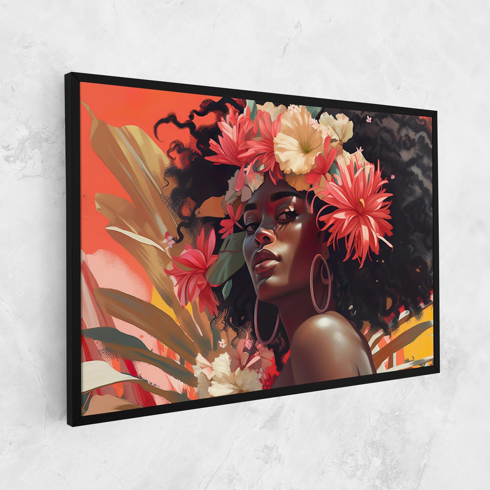 Leinwandbild African Flower Woman mockup 1