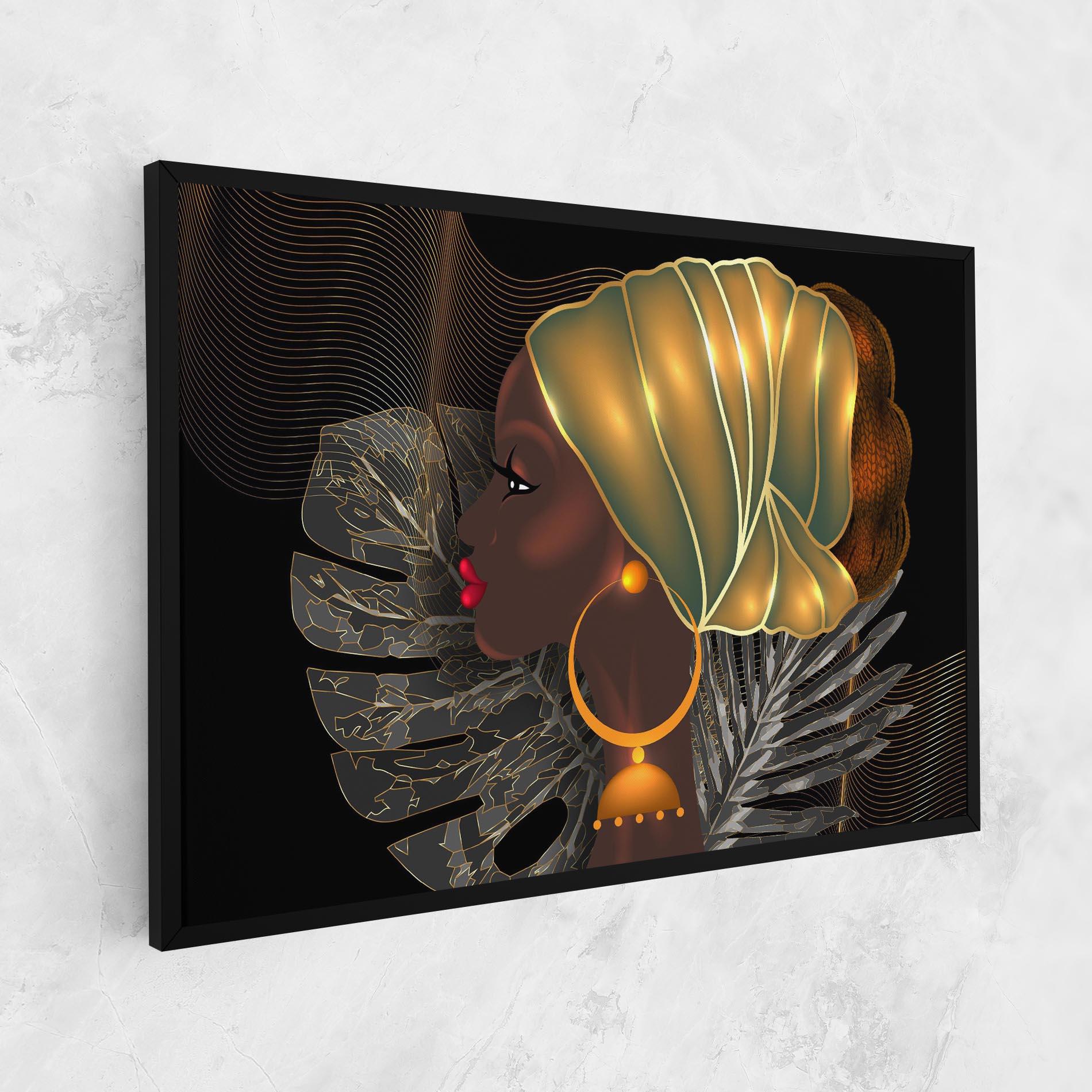 Leinwandbild African Gold Leaf mockup 1
