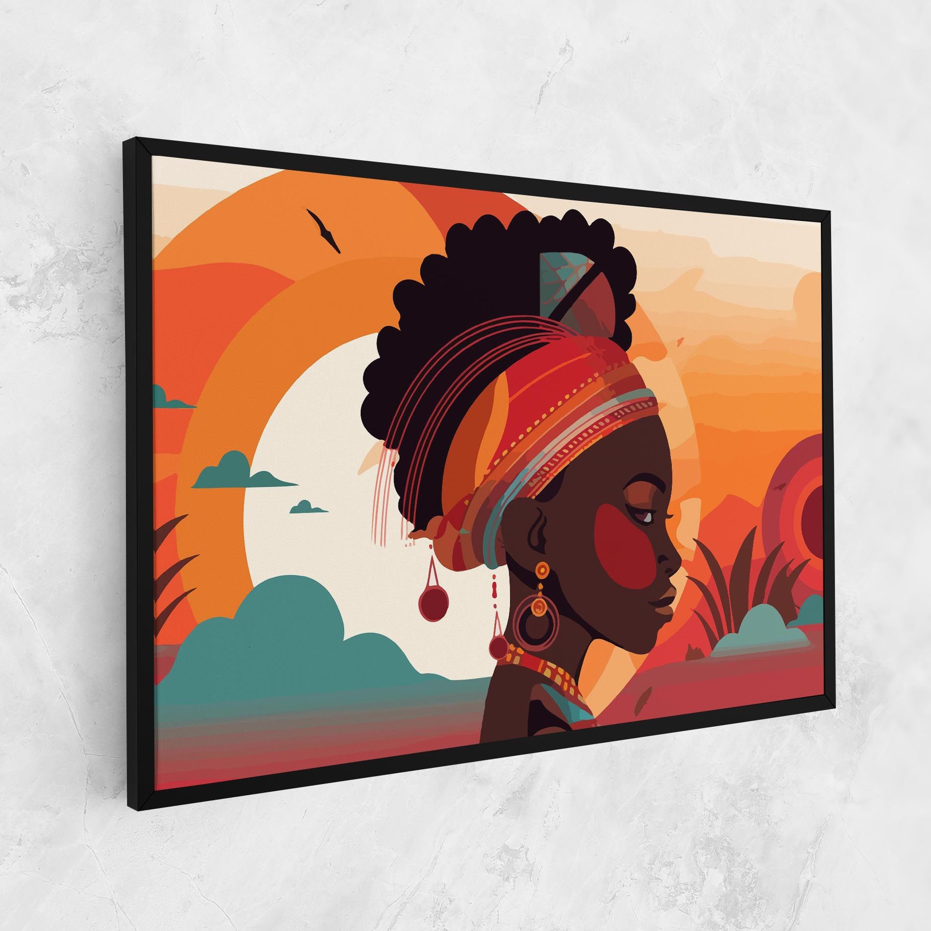 African Lady Art mockup 1
