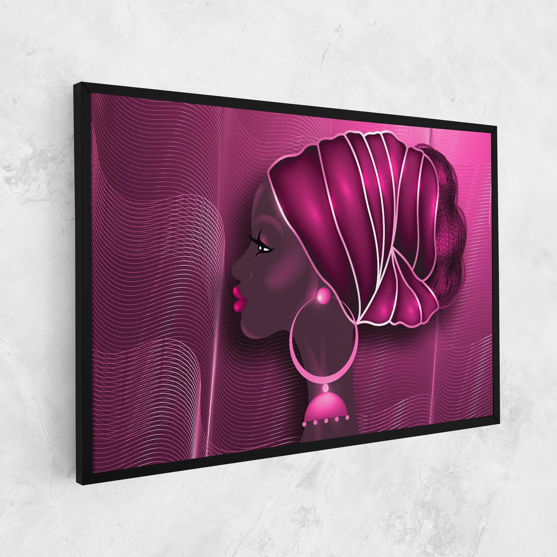 African Pink Woman mockup 1
