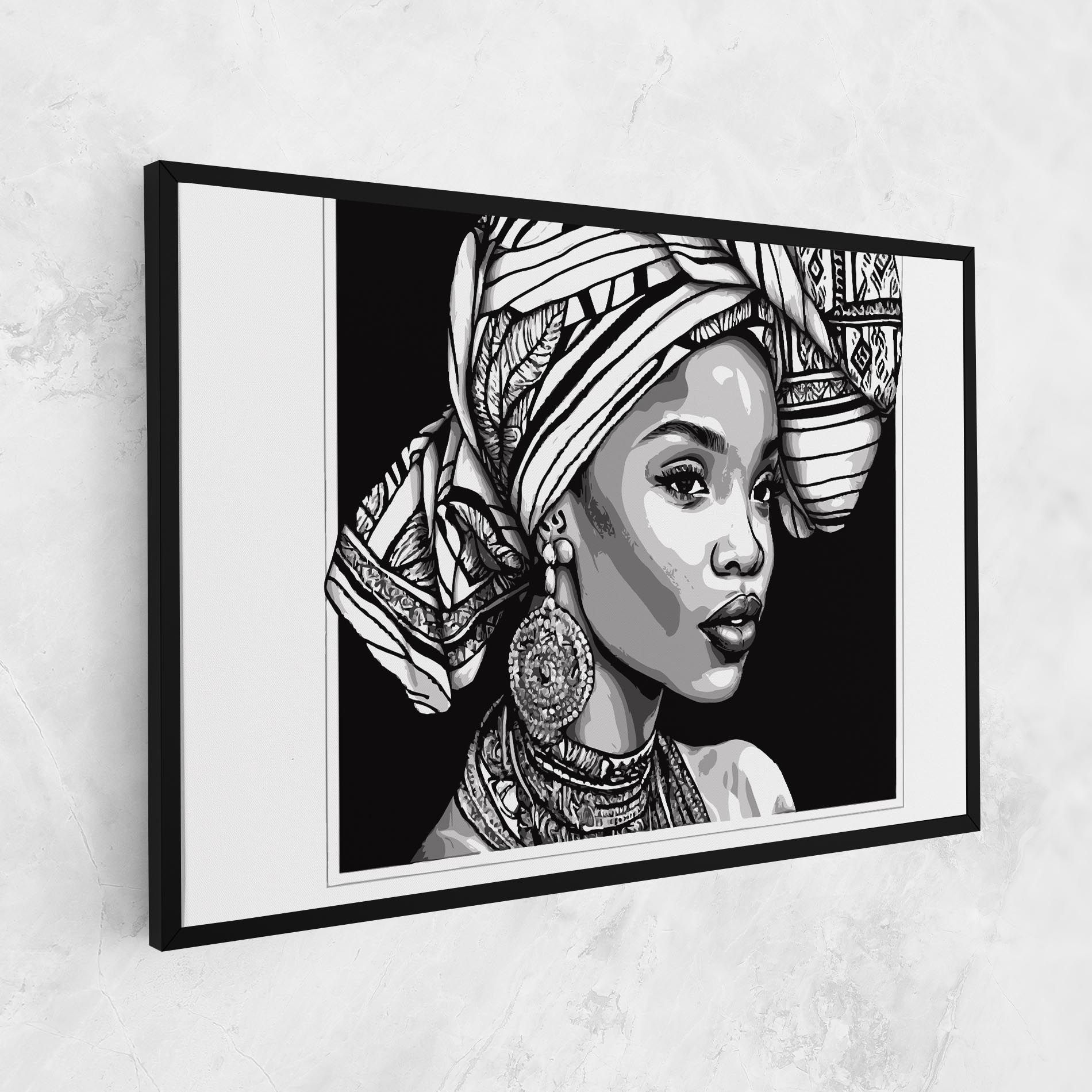 Beautiful African Lady mockup 1