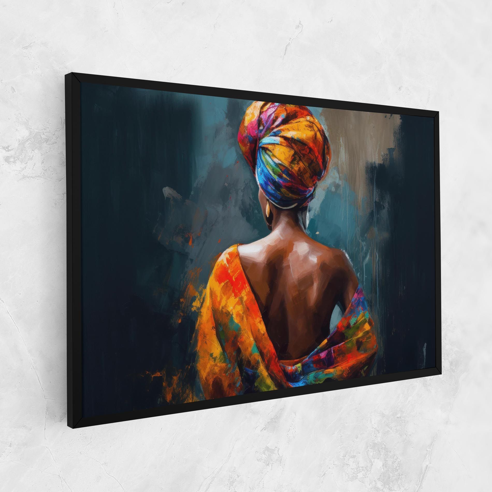 Colorful Turban Woman mockup 1