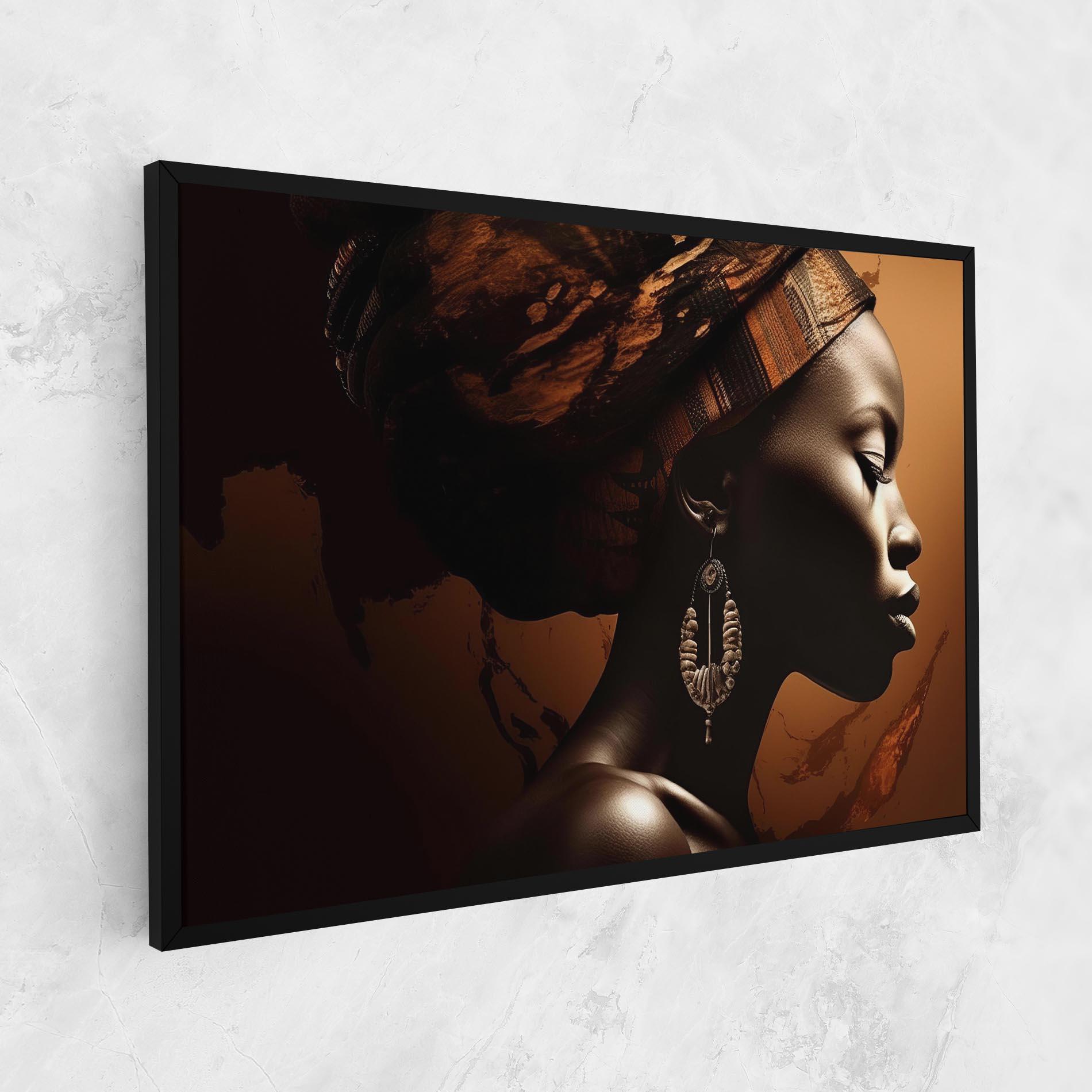 Leinwandbild Interesting African Earrings mockup 1