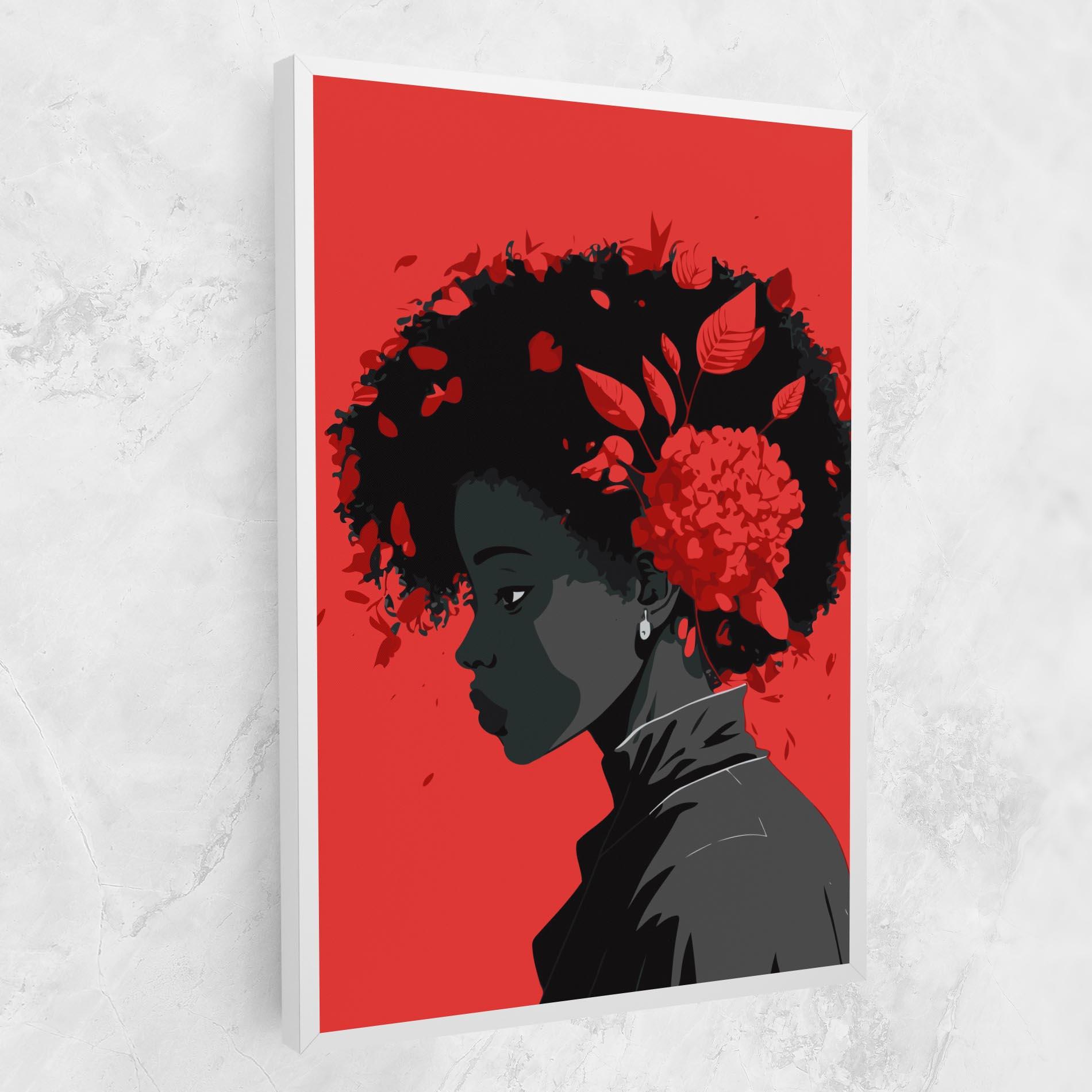 Leinwandbild African Red Flower mockup 1