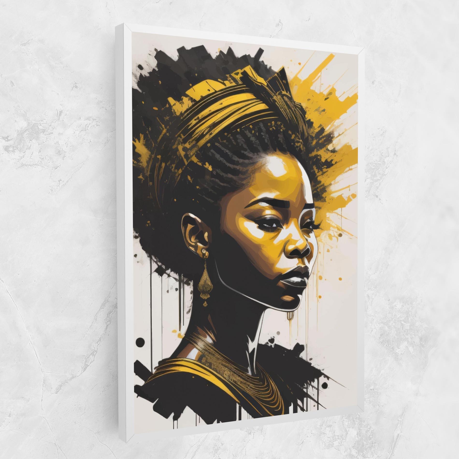 Leinwandbild Gold African Woman mockup 1